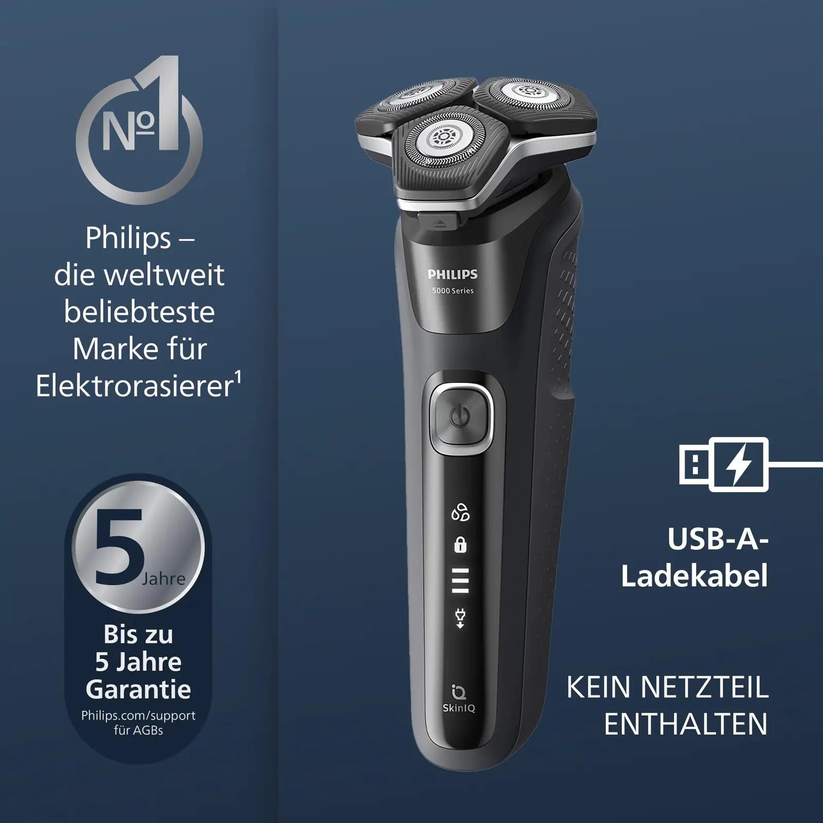 Philips habemenuga Series 5000 – märg/kuiv lõige ja trimmer – detailne vaade