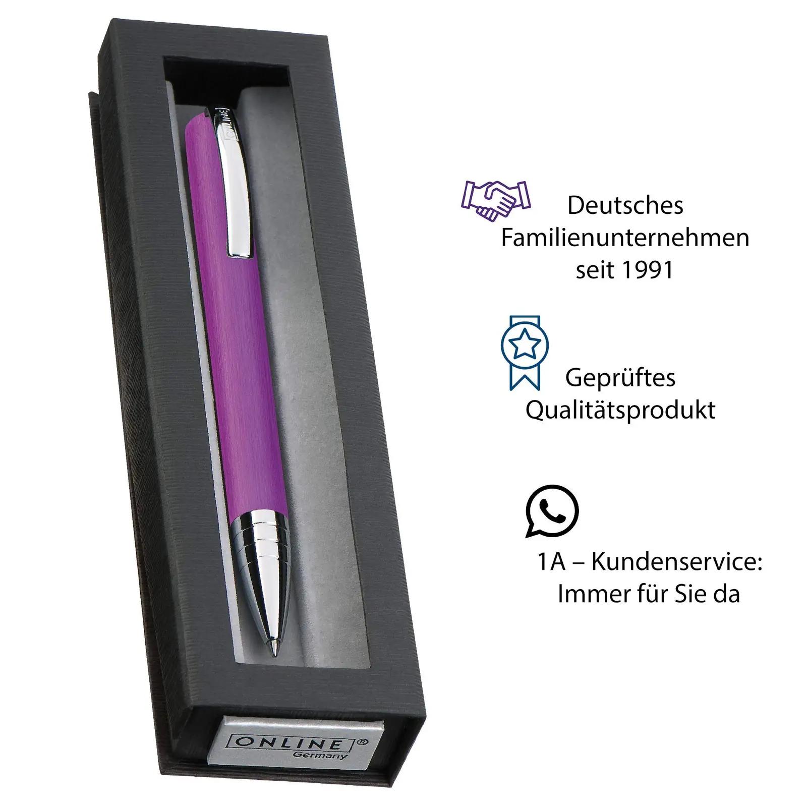 Online elegantne alumiiniumpastapliiats — lillakas kingitus – pilt 6
