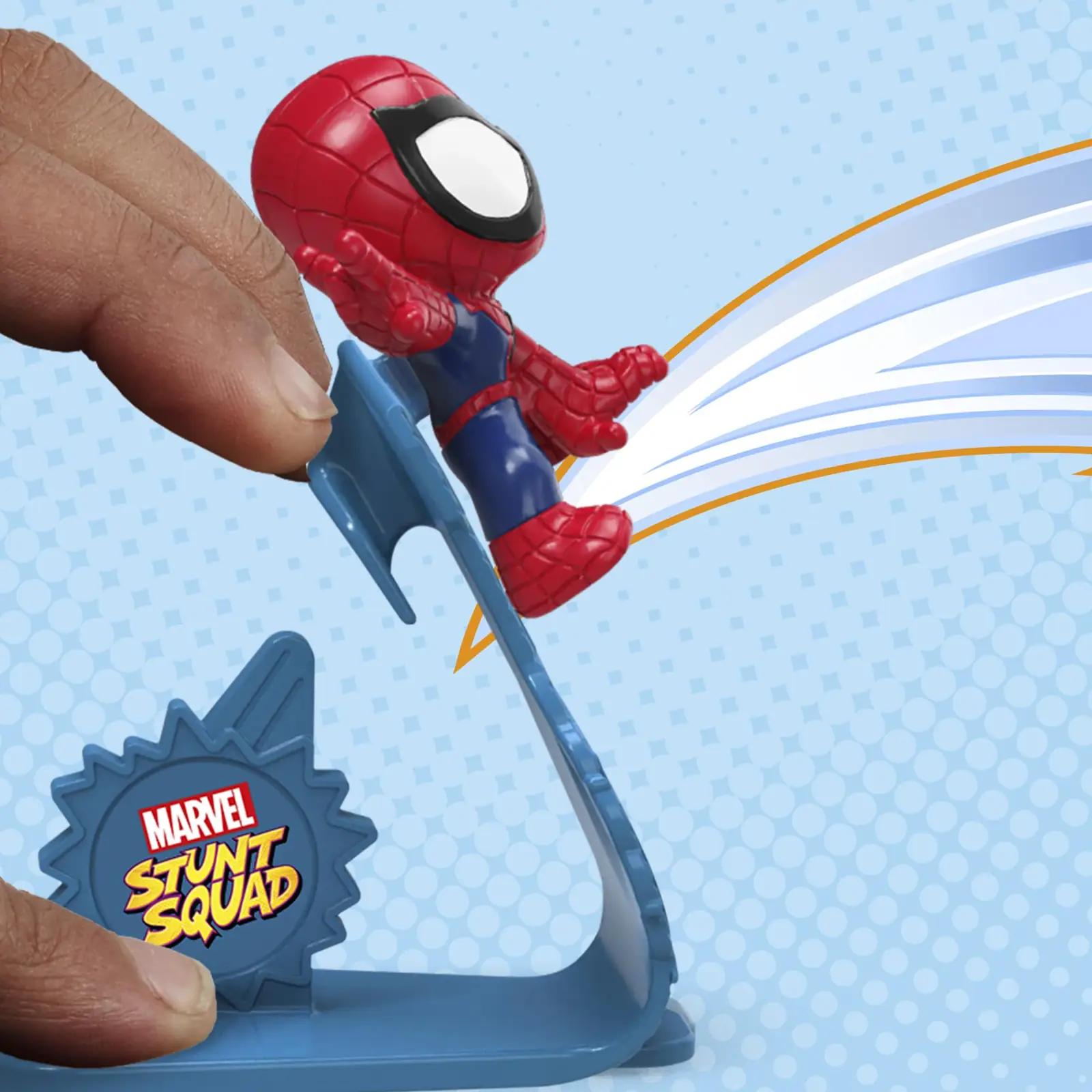 Marvel Press plastikmänguasi – Spiderman stunt komplekt F7062 – kasutusnäide