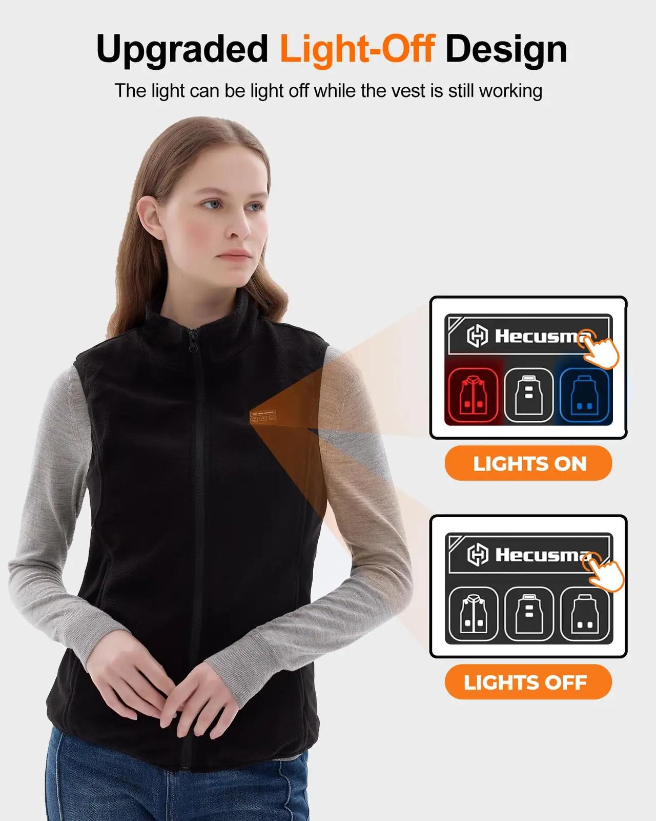 Hecusma soojendusega fleece-vest naistele — mugav ja soe – lisavaade