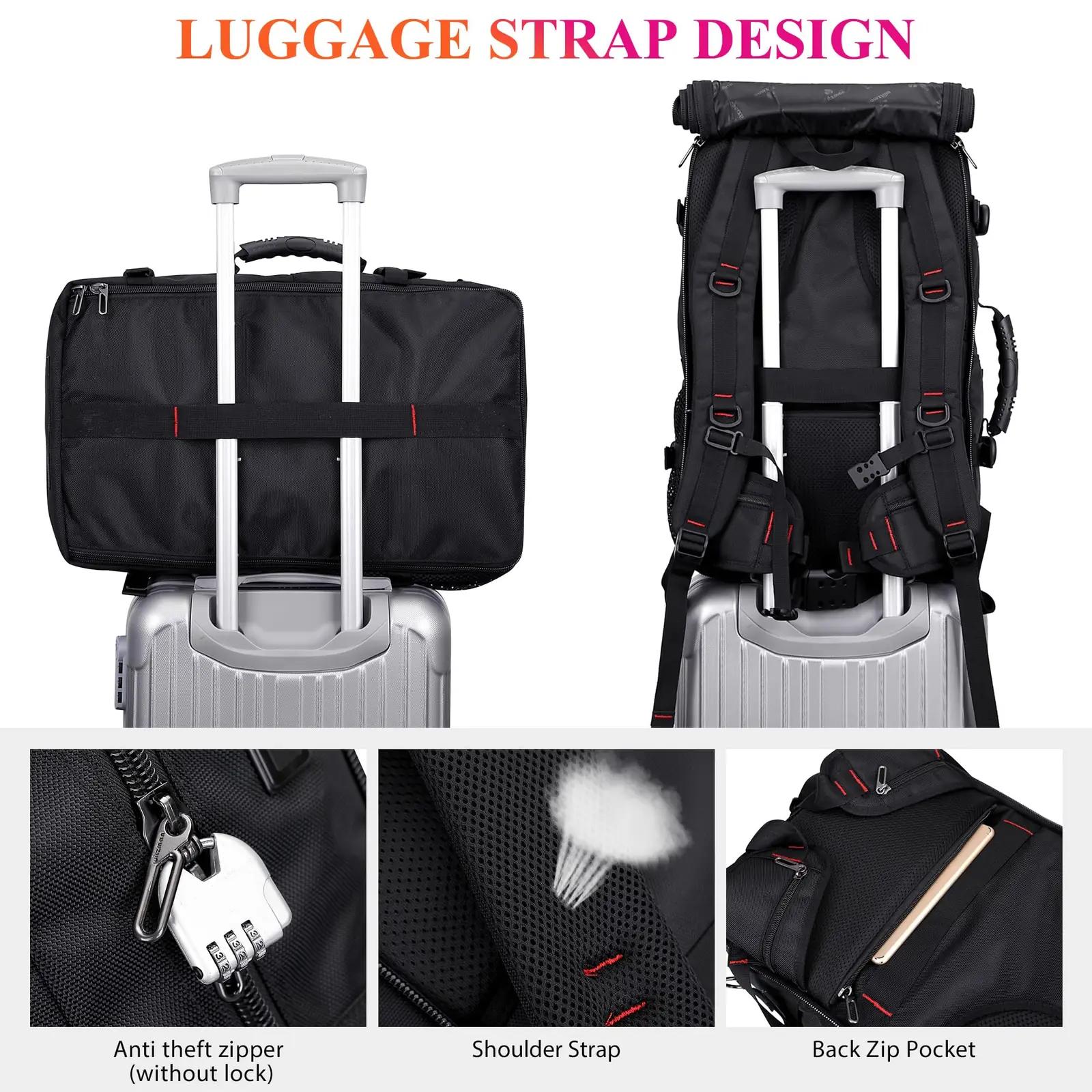 WITZMAN vastupidav reiseruumist rucksack USB-laadijaga B682 – lisavaade