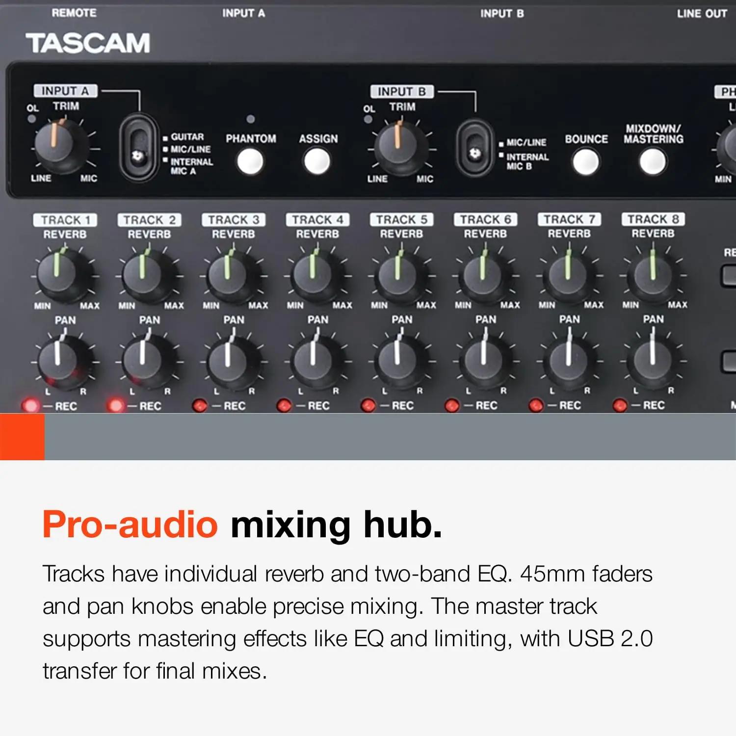 Tascam portatiivne 8-radiline salvestaja – pilt 8