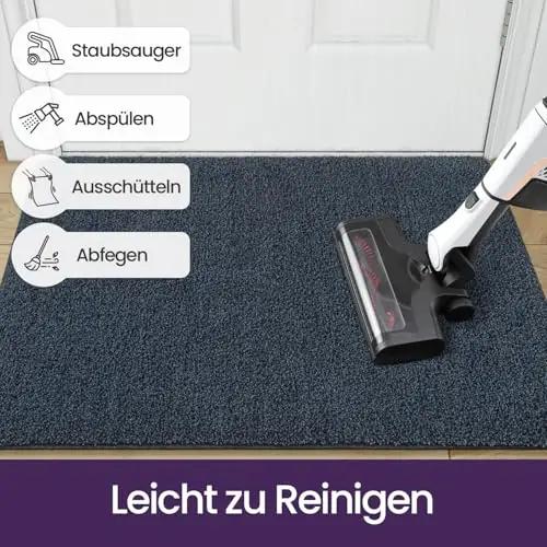DEXI vastupidav uksematt 80×120 cm — must-sinine kaitse – pilt 6
