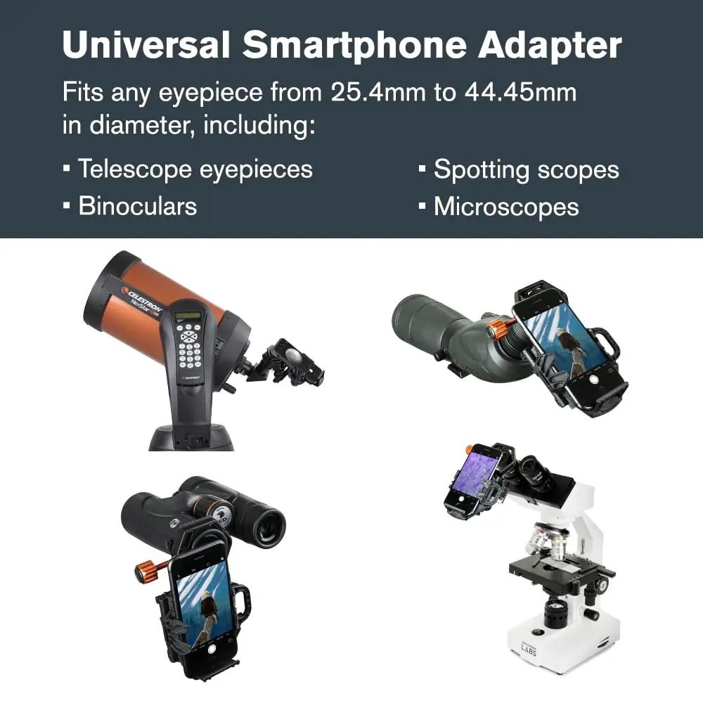 Celestron metallist nutitelefoni digiadapter – täpne astrofoto – detailne vaade