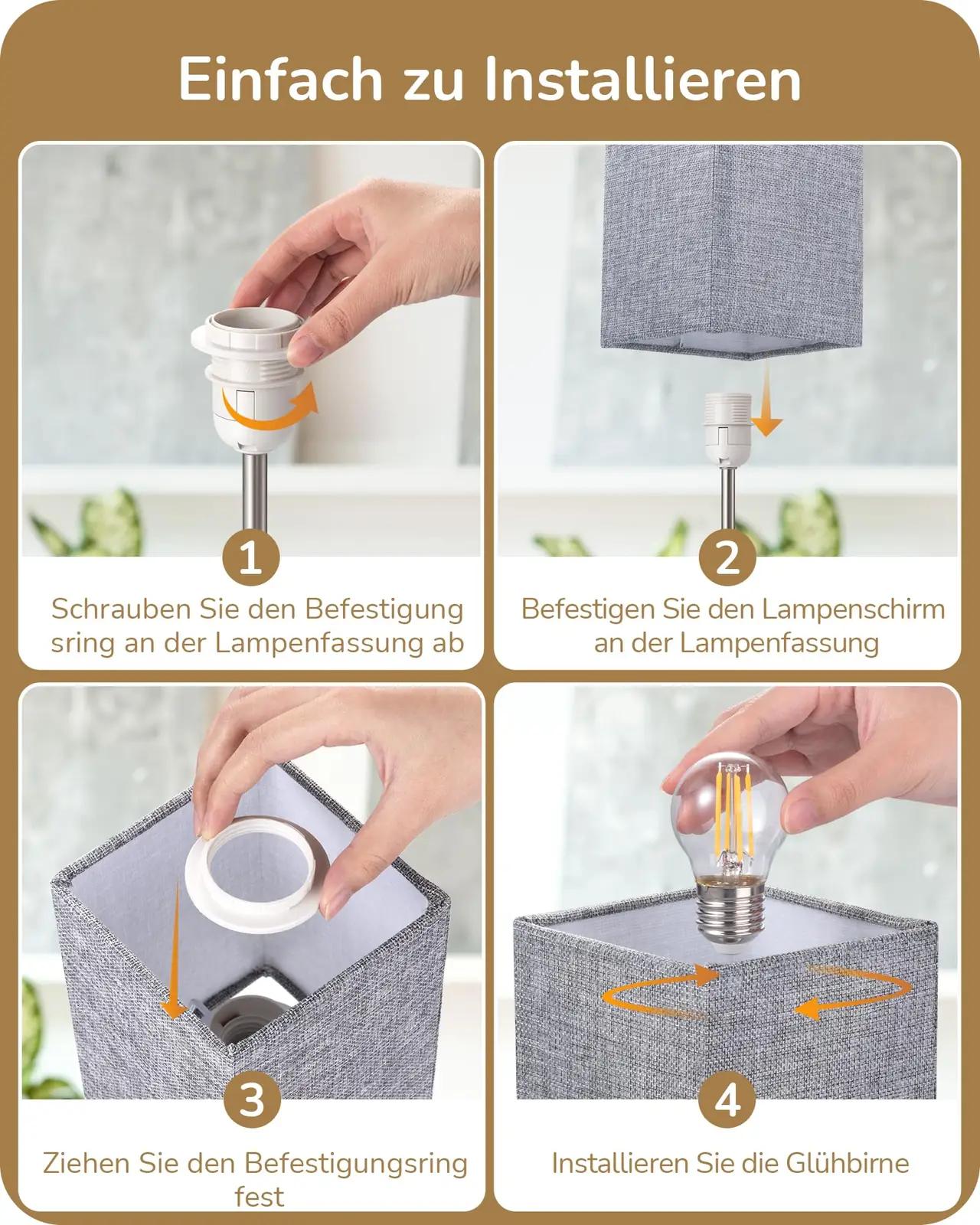 EDISHINE modernne laualamp kahe USB laadijaga — hall – pilt 6