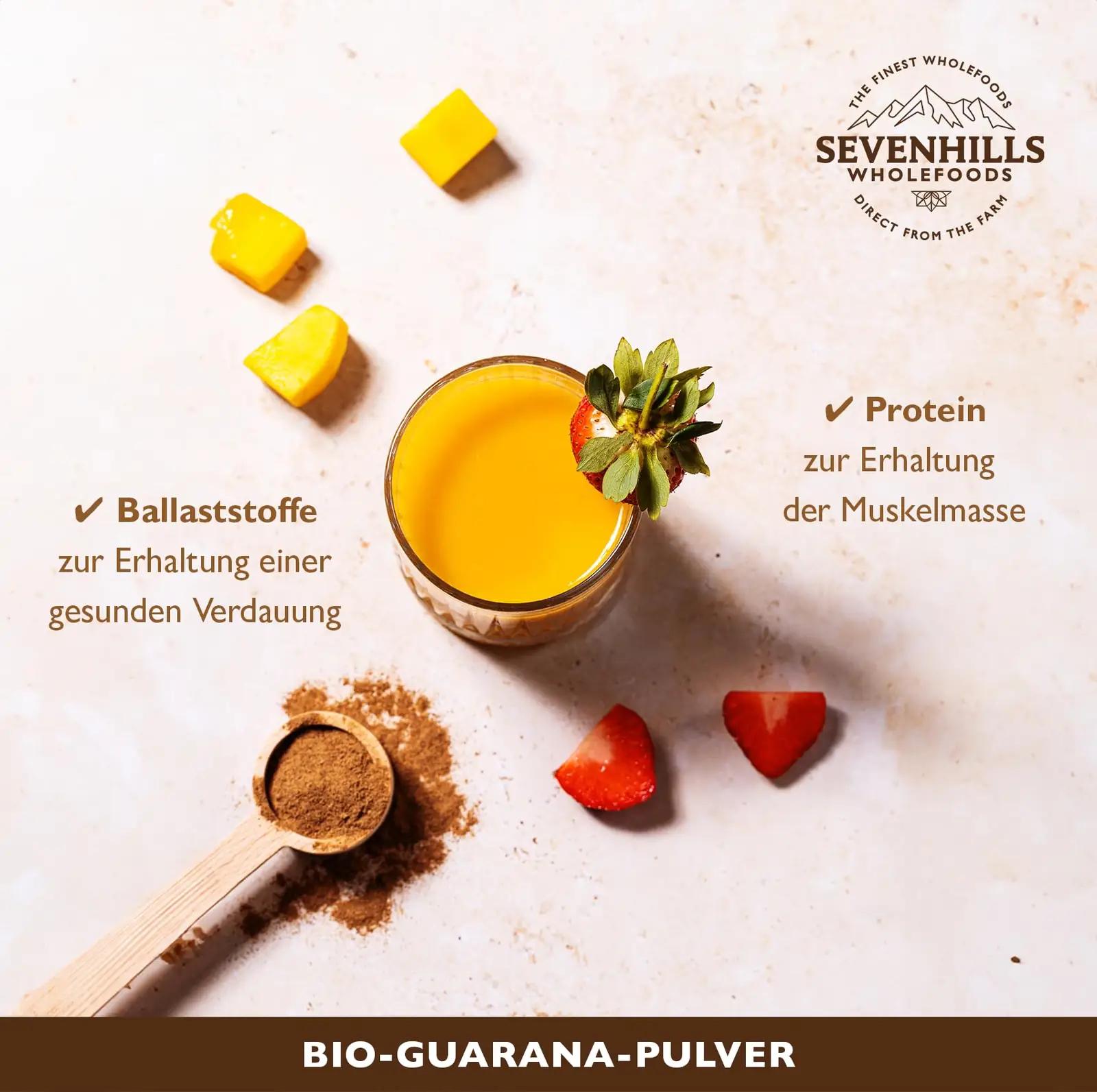 sevenhills wholefoods orgaaniline guarana-pulber 1 kg – pakend ja tarvikud