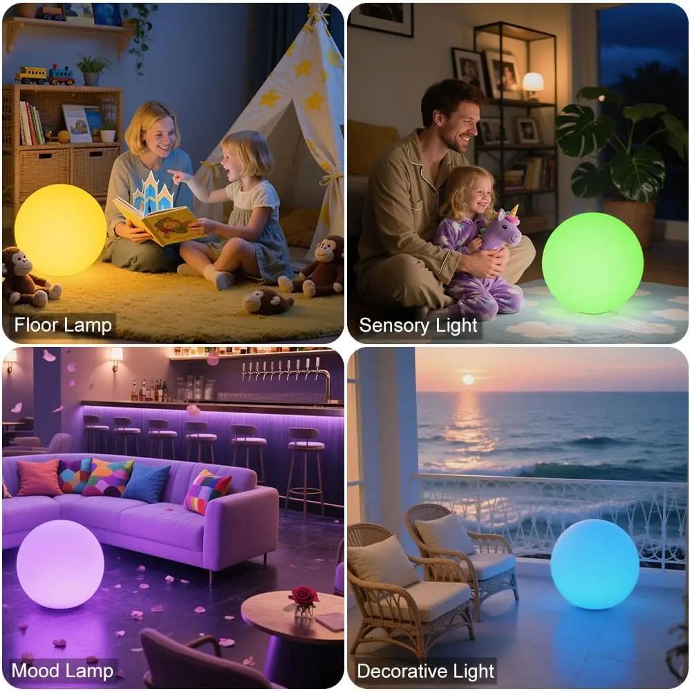 Mr.Go USB-laetav 25cm RGB kuupidav lampe – õhtu- ja aiateema – pilt 9