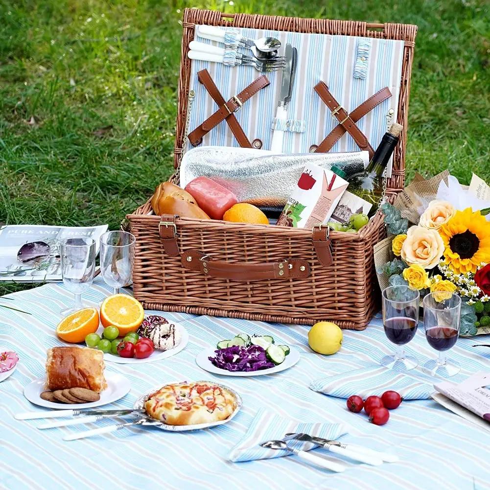 HappyPicnic käsitöökorv neljale – vastupidav ja isoleeritud – kasutusnäide