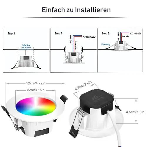 GEYUEYA Home madal profiiliga LED-deckenspot komplekt – pilt 8