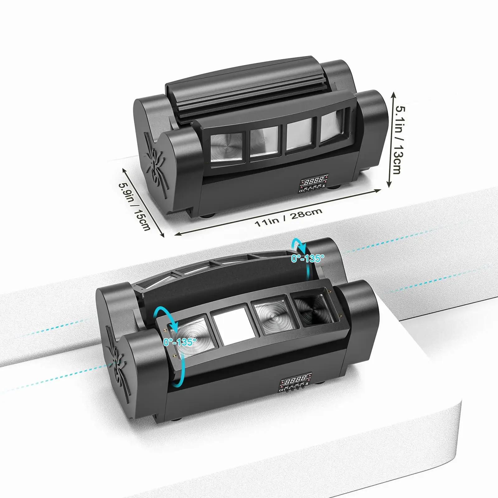 U`King dünaamiline LED Moving Head – lavavalgustus ja pidu – pakend ja tarvikud