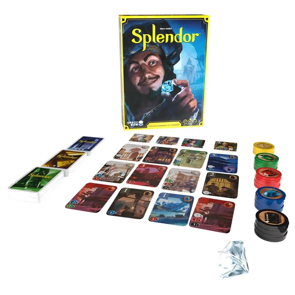 Asmodee lauamäng Splendor – strateegiline pereajakiri kinkeks – detailne vaade
