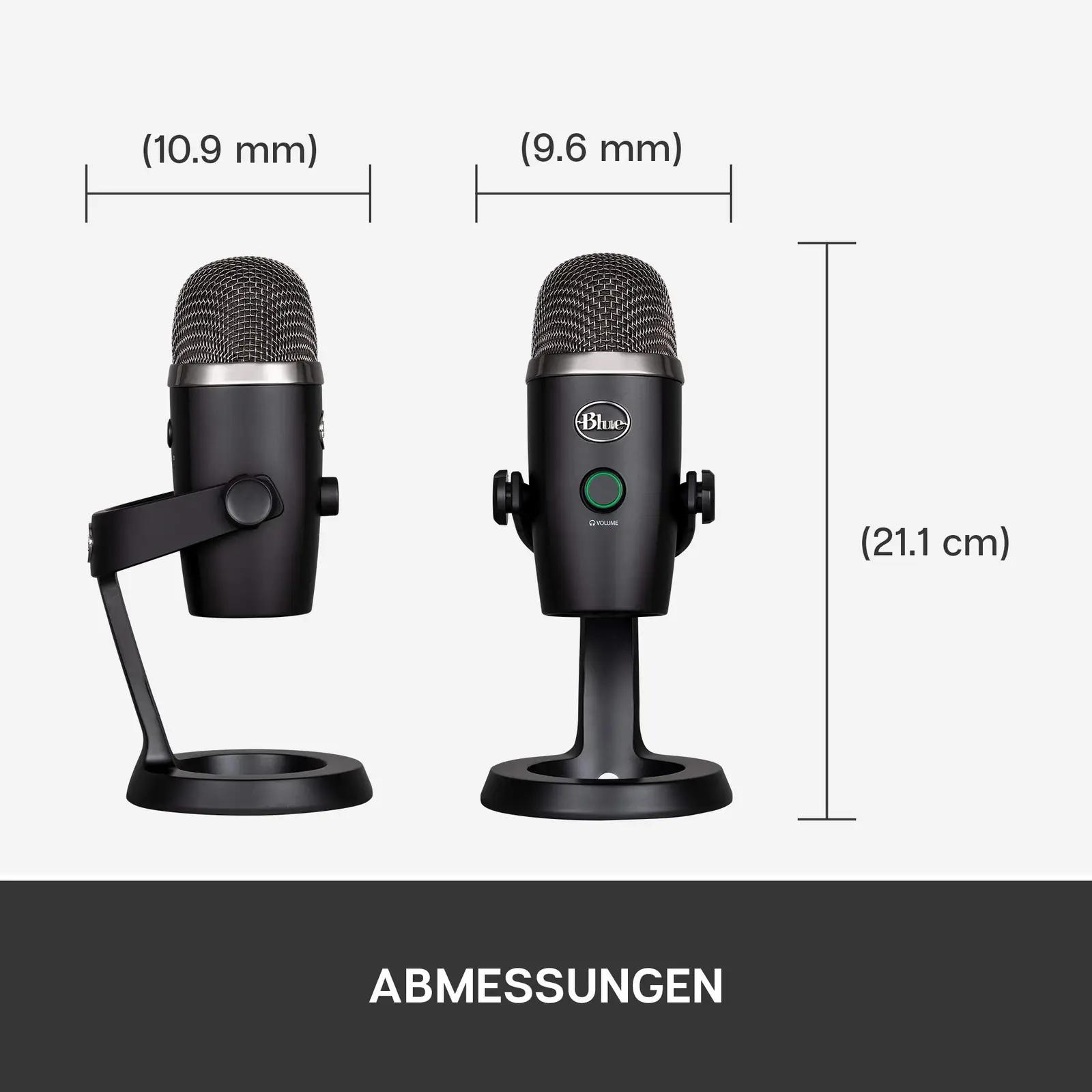 Logitech for Creators Blue Yeti Nano — kompaktne USB-mikrofon – pakend ja tarvikud