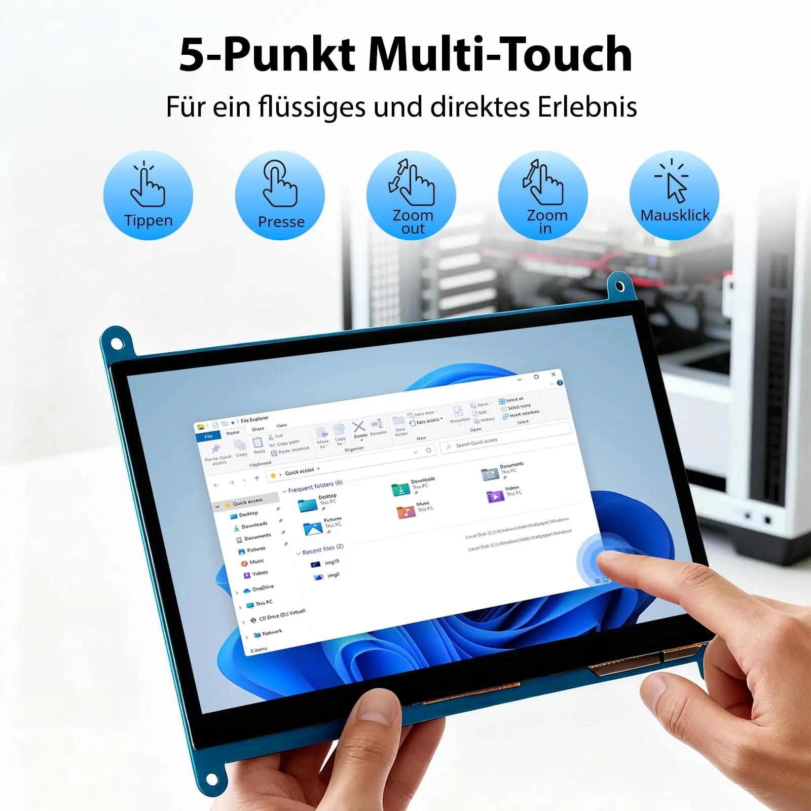 ELECROW 7-tolline HD puuteekraan Raspberry Pi ja DIY projektidele – detailne vaade