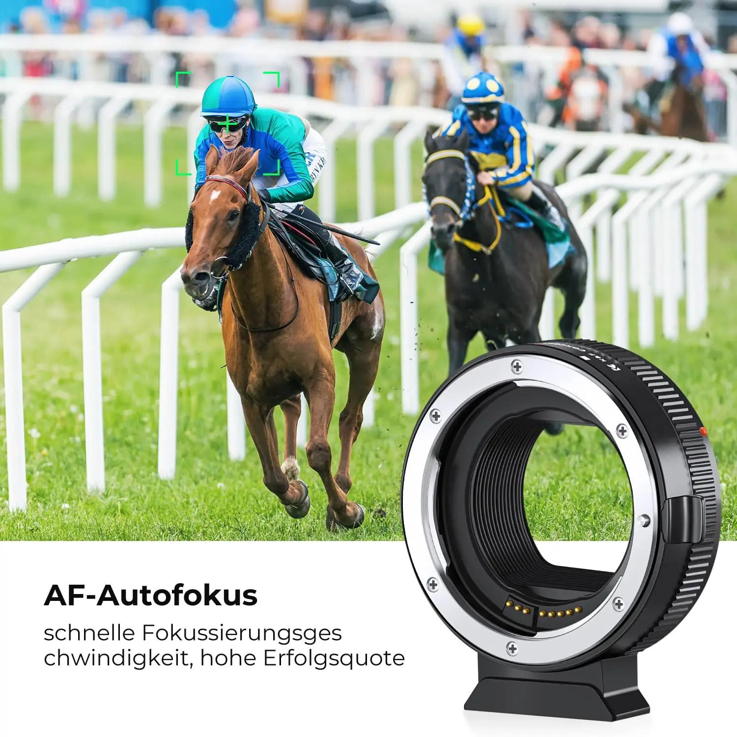 K&F CONCEPT metallist objektiivadapter Canon EF→EOS R – kasutusnäide