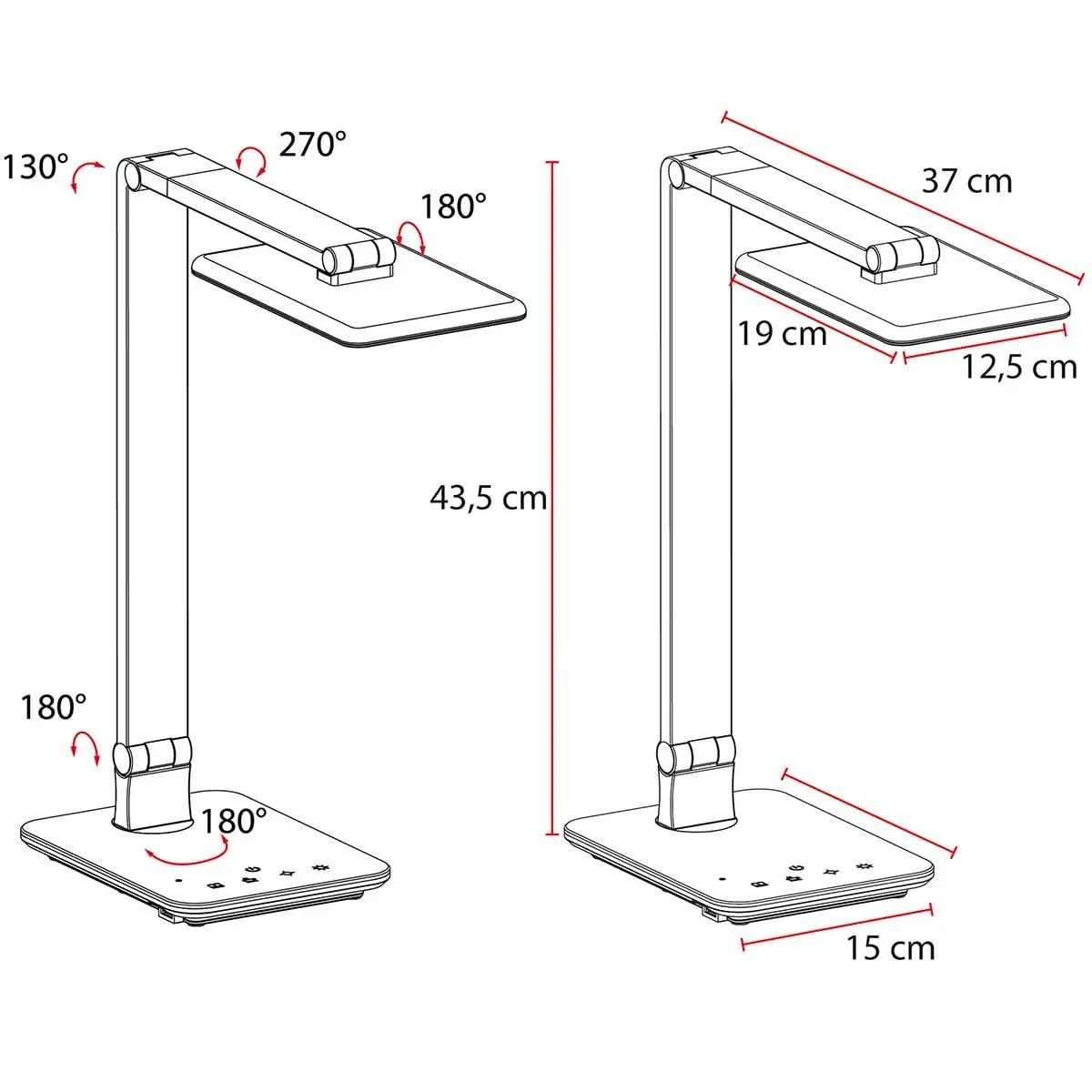 FeinTech LED-laualamp — reguleeritav valgus ja tugev alumiinium – pilt 9
