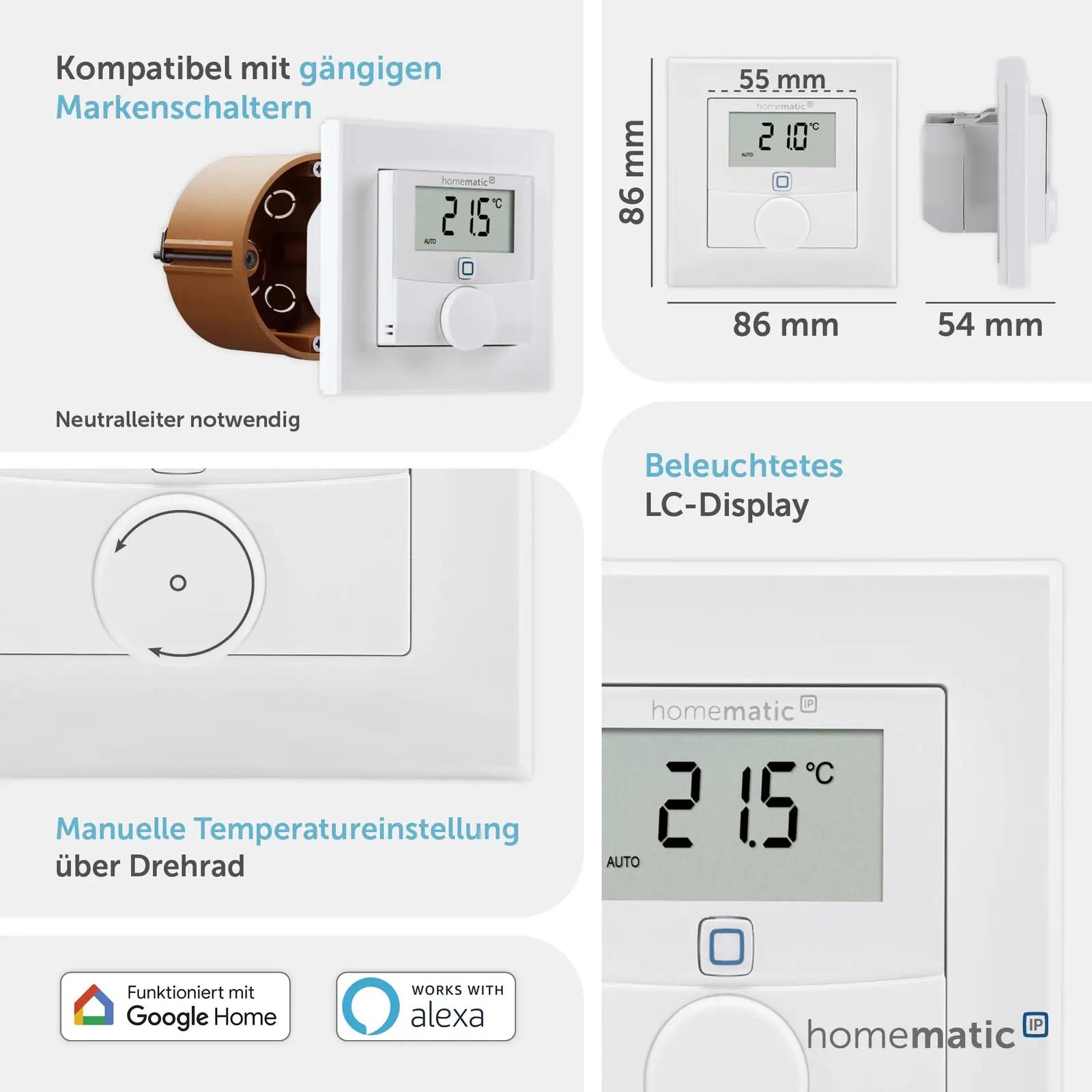 Homematic IP bimetall termostaat seinakinnitusega – energiasääst – kasutusnäide