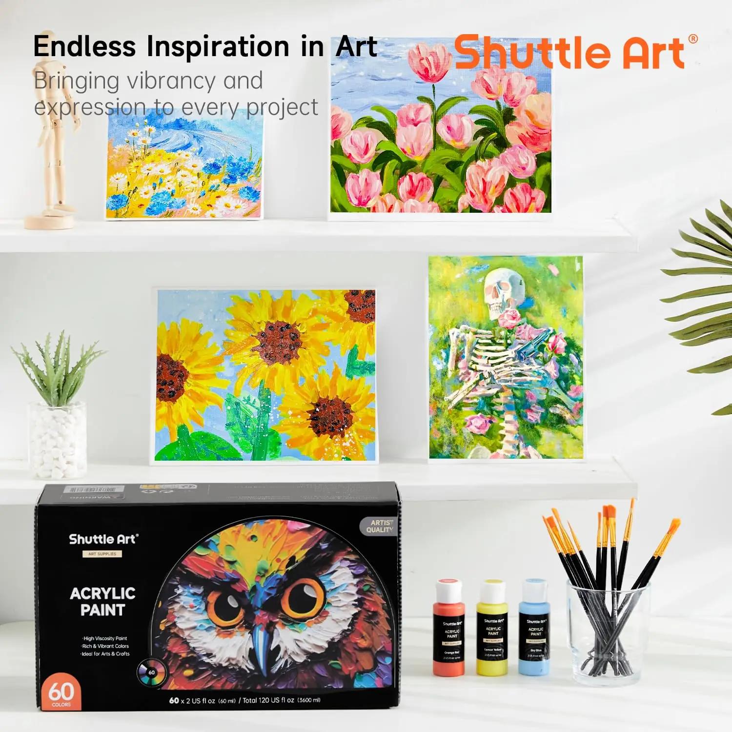 Shuttle Art akrüülvärvid komplekt — rikkalik 60 värvi komplekt – pilt 7