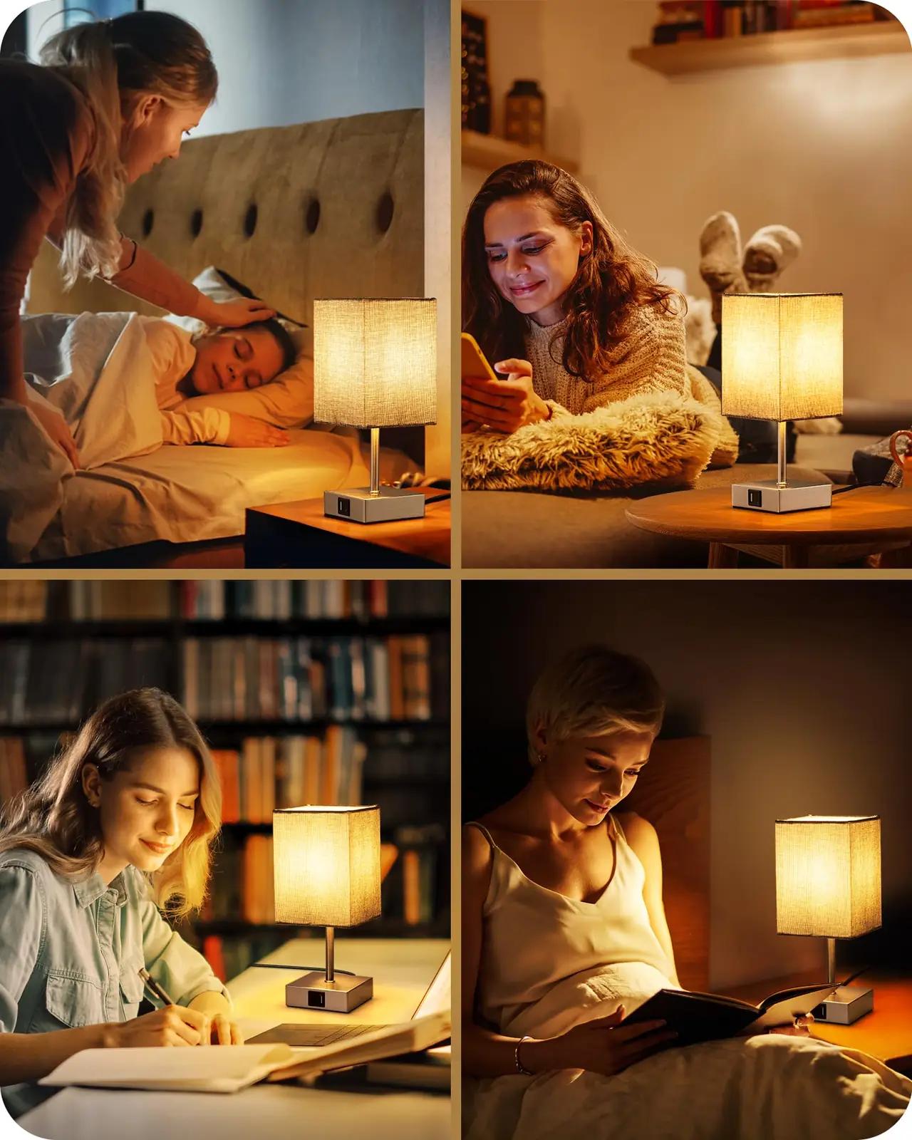 EDISHINE modernne laualamp kahe USB laadijaga — hall – pilt 8