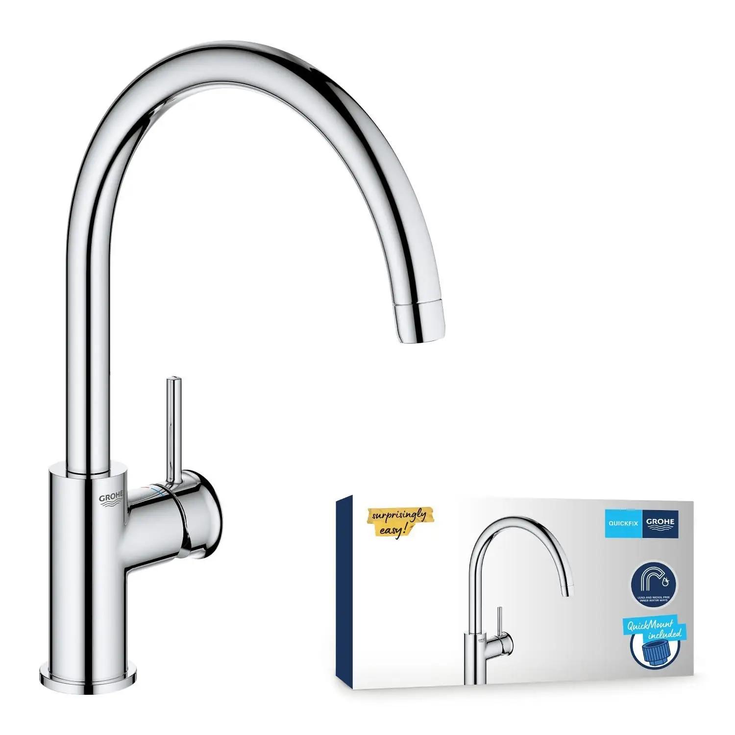 GROHE köögi kraan kõrgauslusega — vastupidav kroomviimistlus