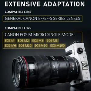 VILTROX EF-Eos m objektiivi tarvikud – detailne lähivaade