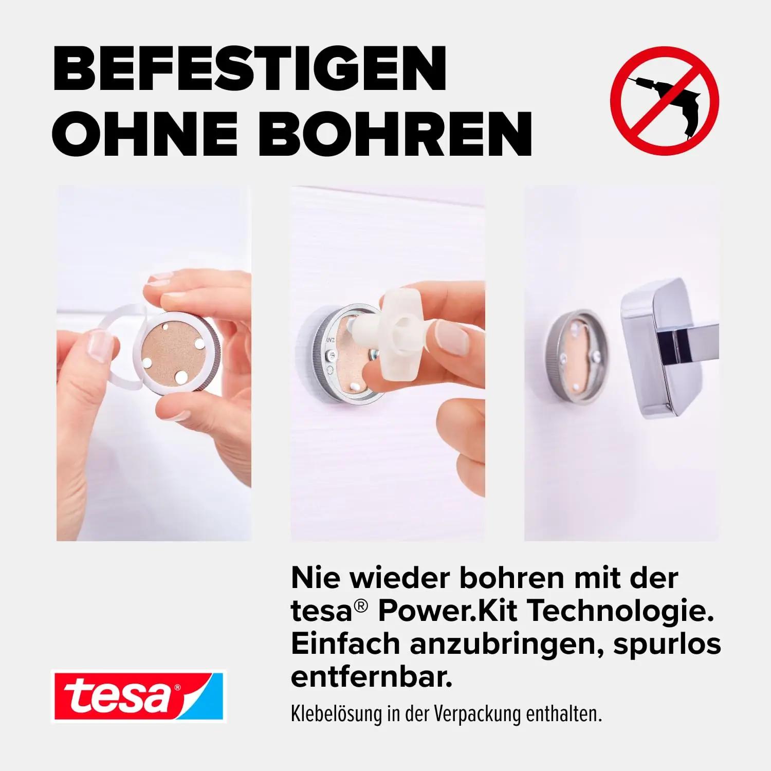 tesa elegantne seebidosaator klaasist ja kroomitud metallist – kasutusnäide