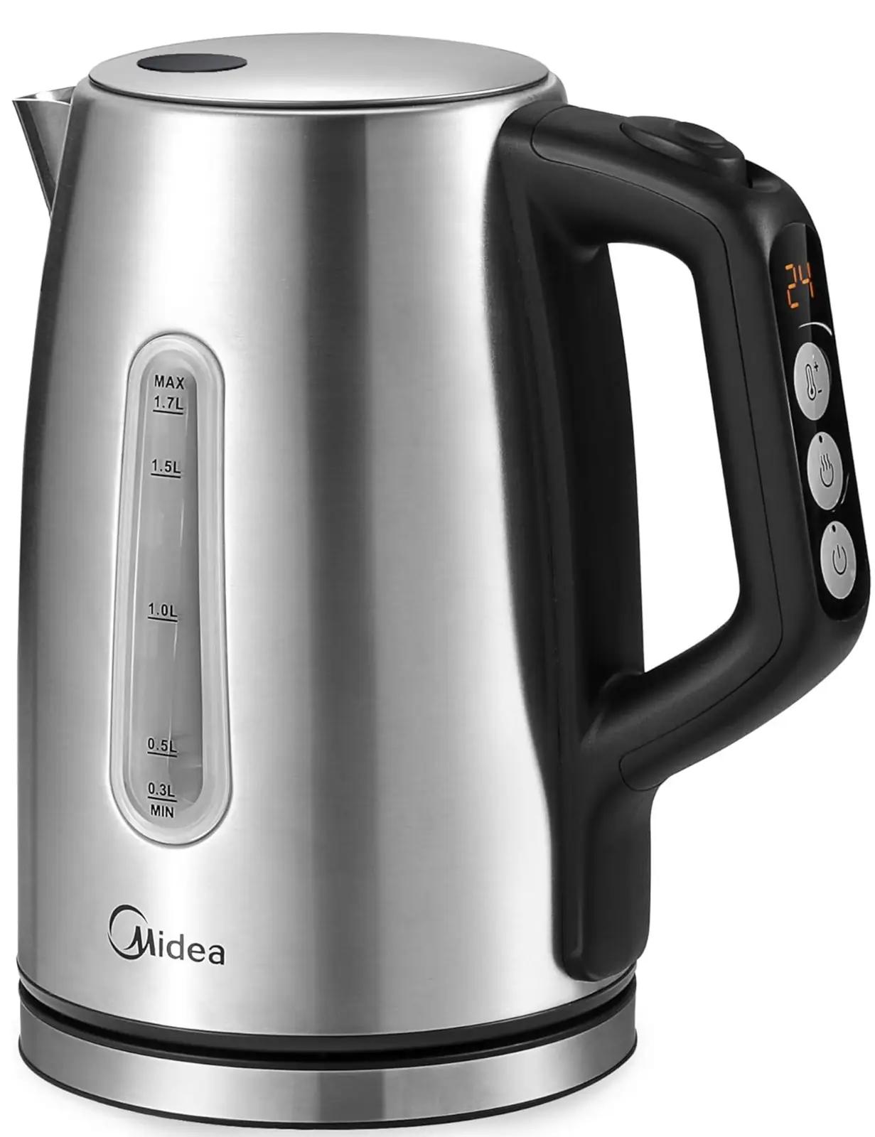 Midea roostevaba teekann temp.kontrolliga — ohutu ja vaikne