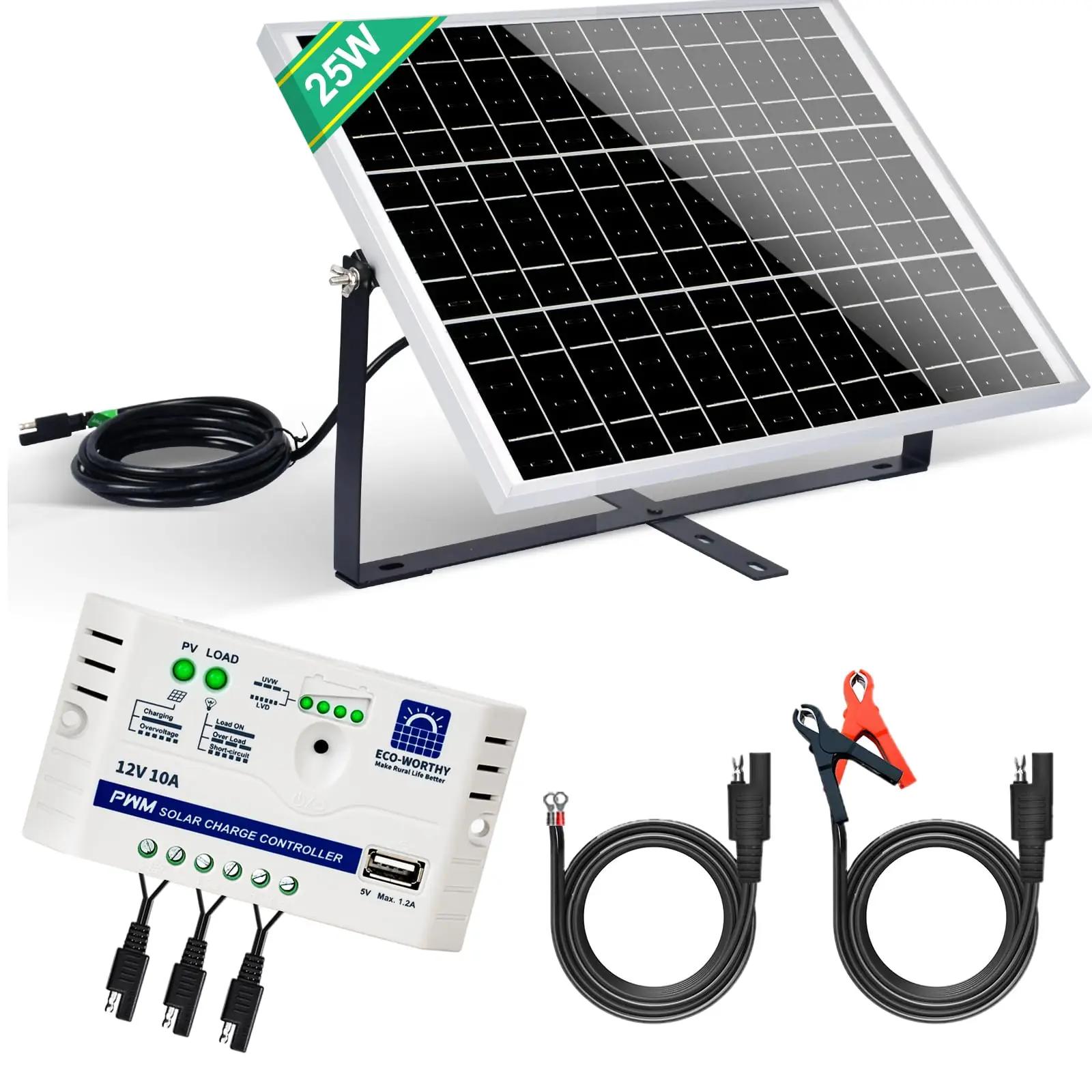 ECO-WORTHY ECOM25W monokristallilised päikesepaneelid – toote esivaade