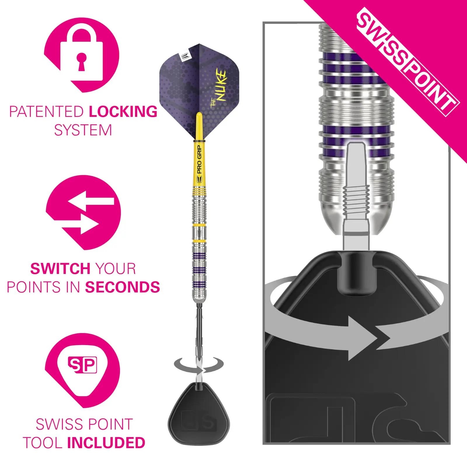 Target Darts tungstendralliga 23 g – Luke Littler komplekt – lisavaade