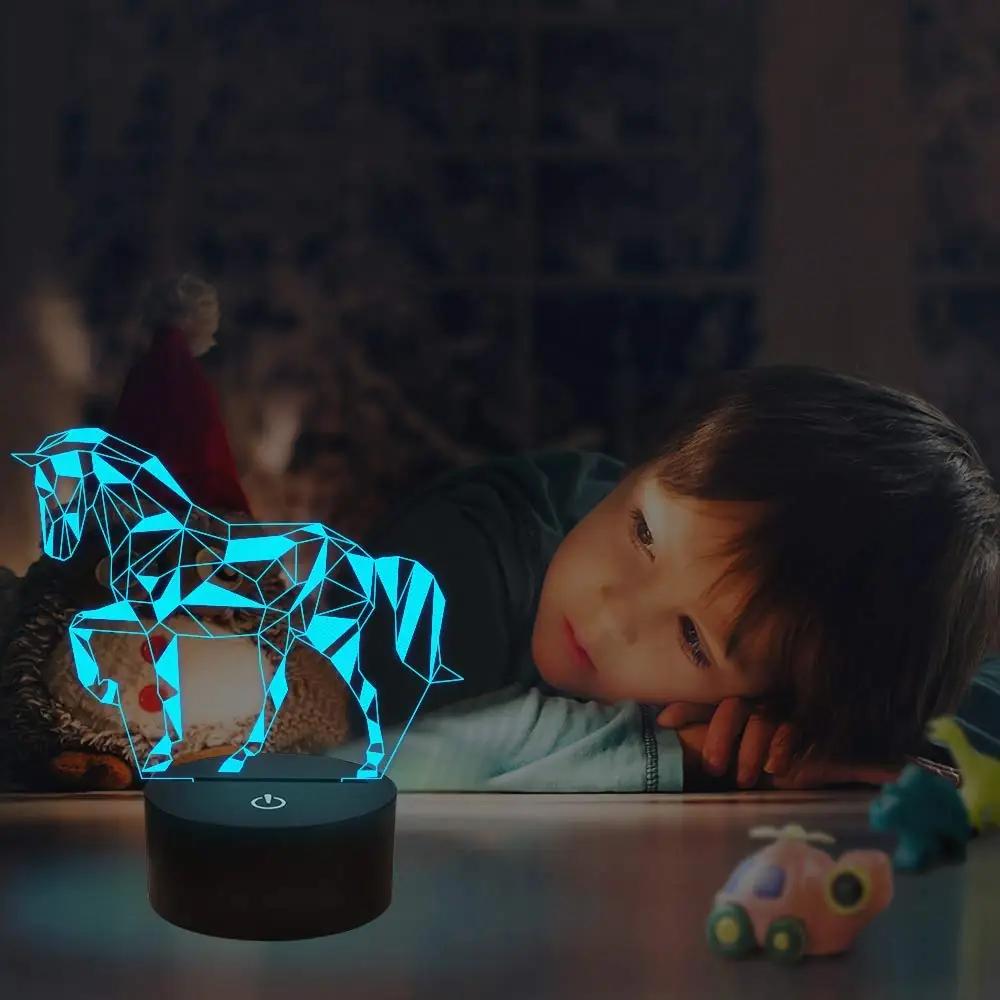 FULLOSUN 3D-öölamp hobune — armas dekoratsioon ja kingiidee – pilt 6