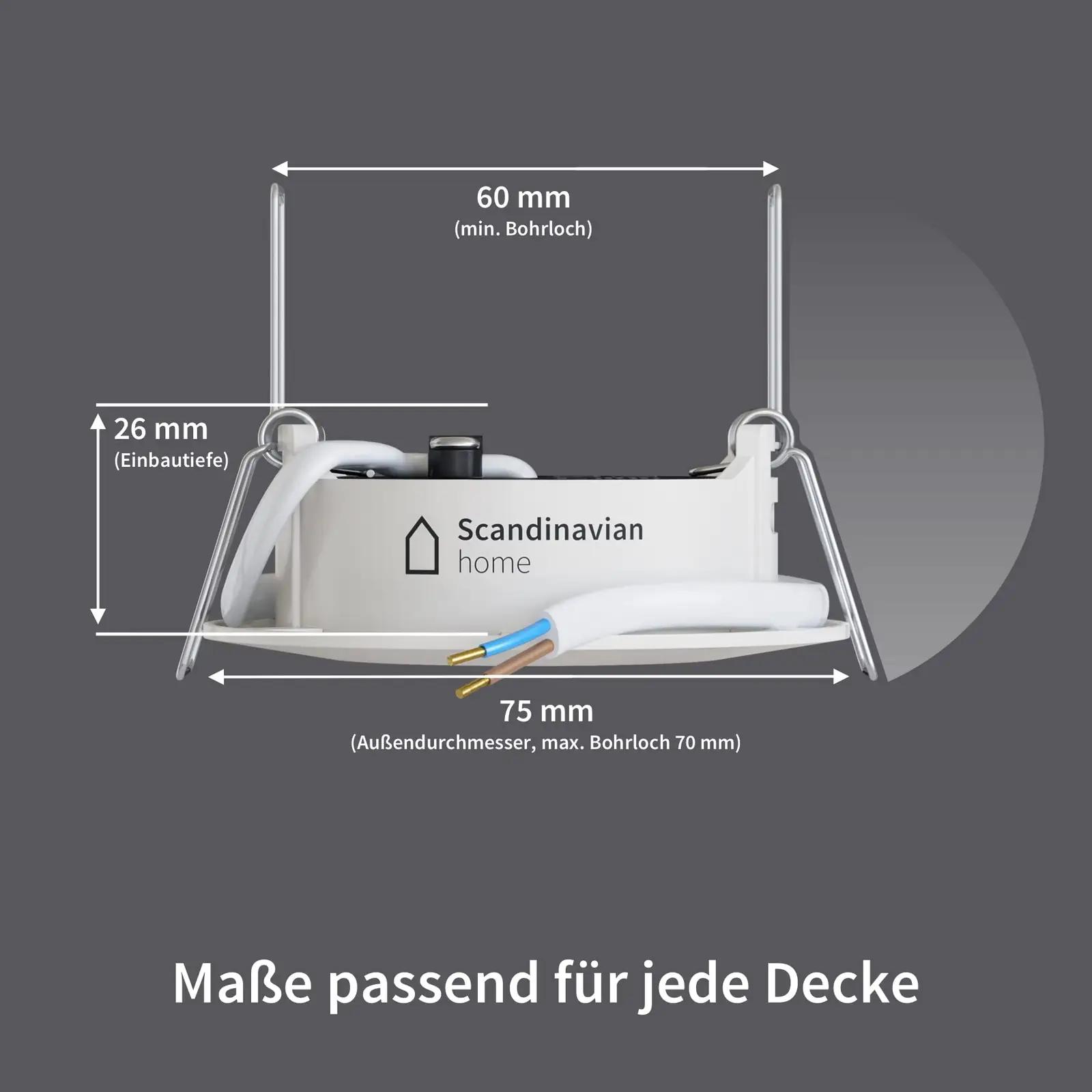 Scandinavian home Lysea LED sisseehitatav 6er komplekt – pilt 7