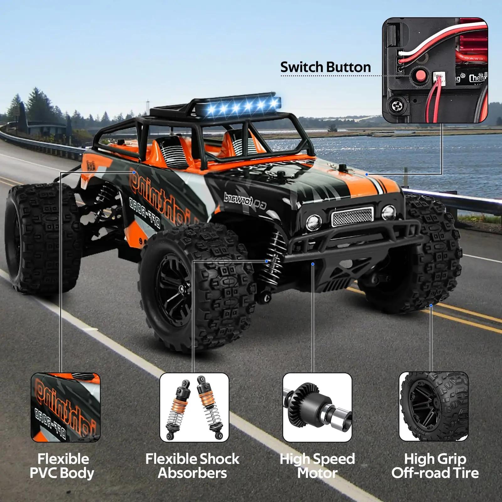 JOYTREKY vastupidav 1:18 RC monsterauto — kiire ja veekindel – lisavaade