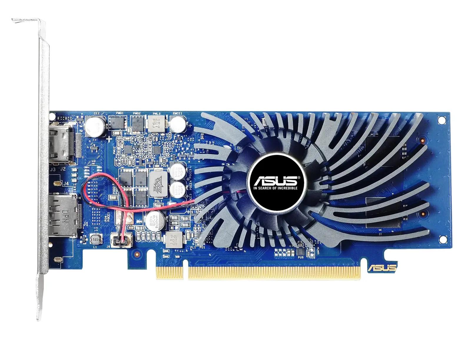 ASUS kompaktne GT1030 2GB GDDR5 – madal profiil, vaikne mängimine – detailne vaade