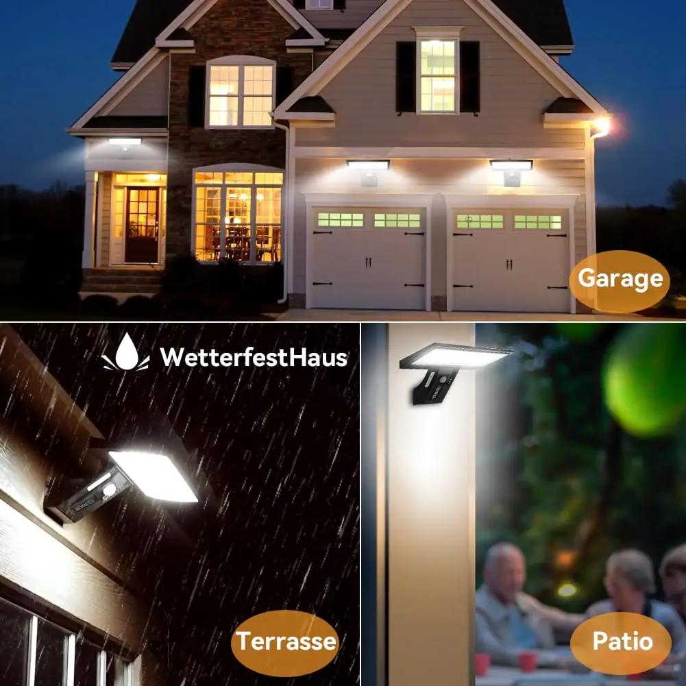 JESLED päikeseväline turvalamp 90 LED — ilmastikukindel ja – pilt 7
