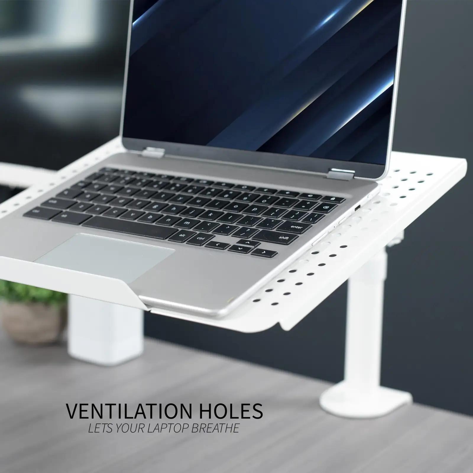 VIVO valge reguleeritav laualaudade hoidik – vastupidav teras – pilt 6