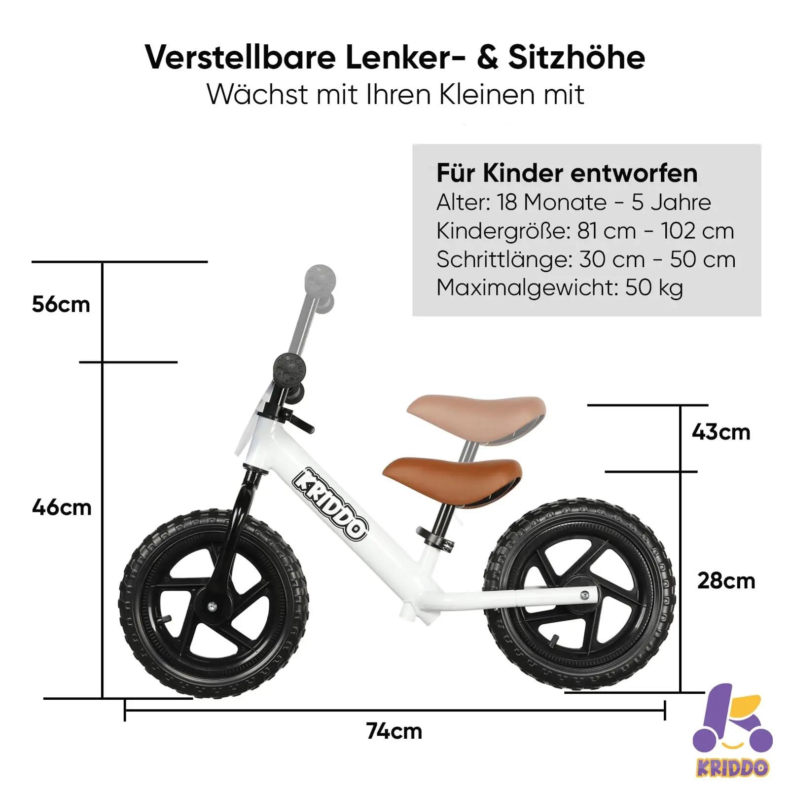 KRIDDO tasakaaluvelo lastele — kergest terasest, isikupärane silt – lisavaade