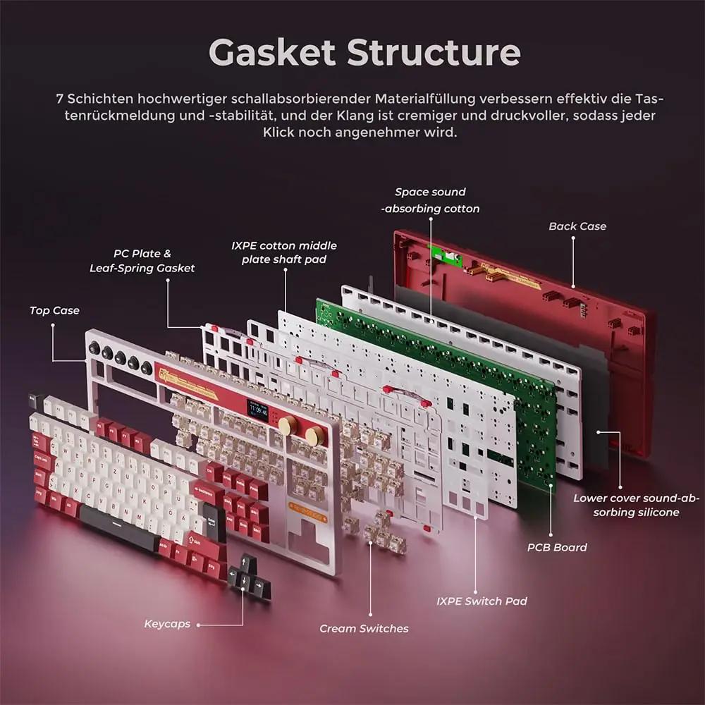 RK ROYAL KLUDGE punane M87 – Gasket 75% mänguklahvistik – pilt 7