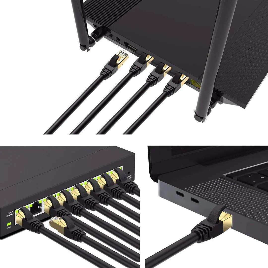 Veetop vastupidav Cat8 Ethernet-kaabel 30m – kiire ja painduv – pilt 9