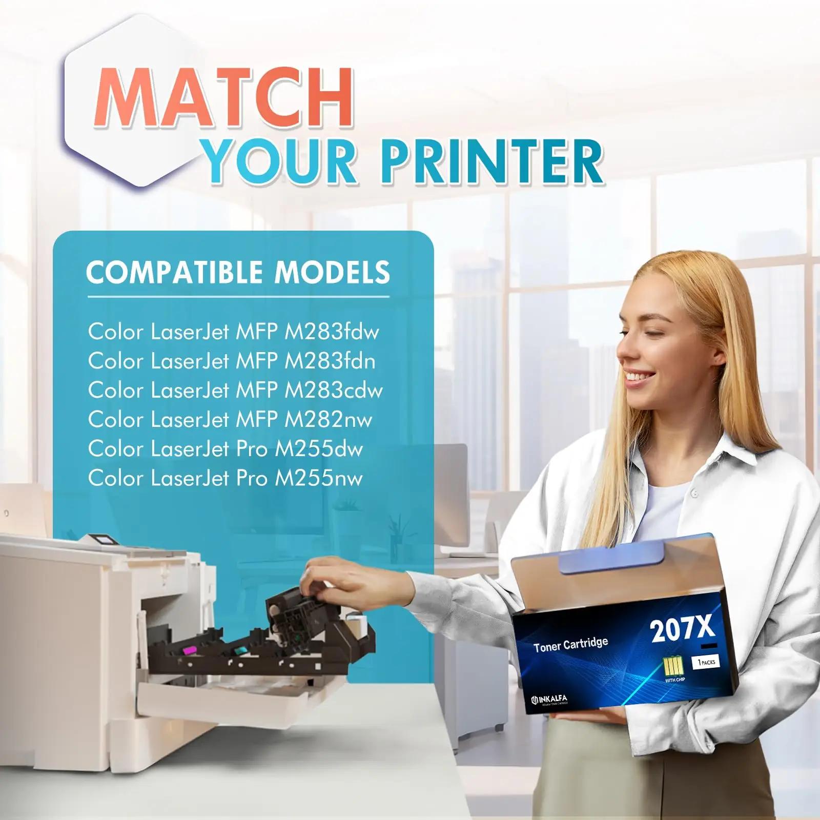 inkalfa 207X 207A MFP M283FDW Toner – detailne lähivaade