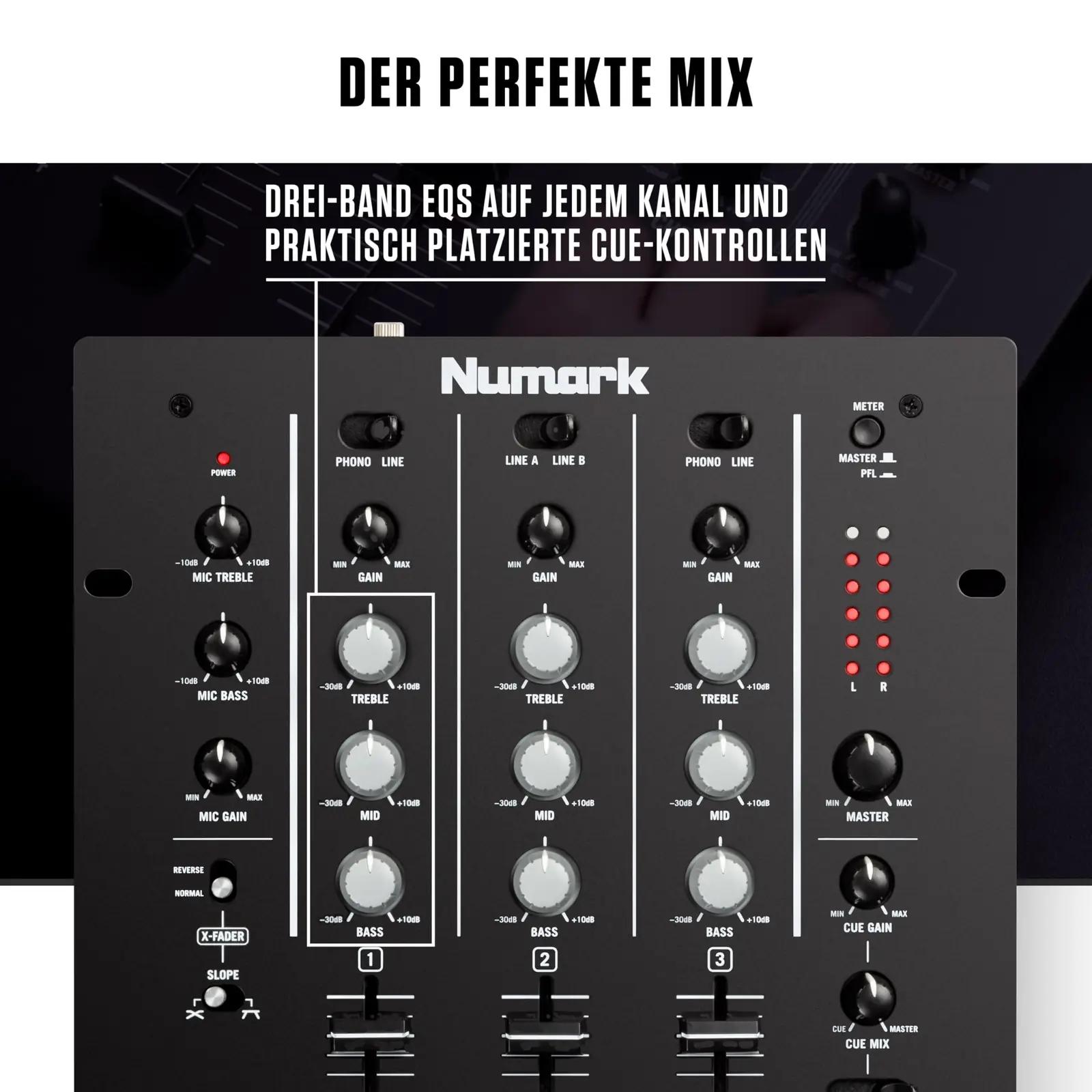 Numark DJ-mikser M4 Black — tugev konstruktsioon ja lihtne – lisavaade