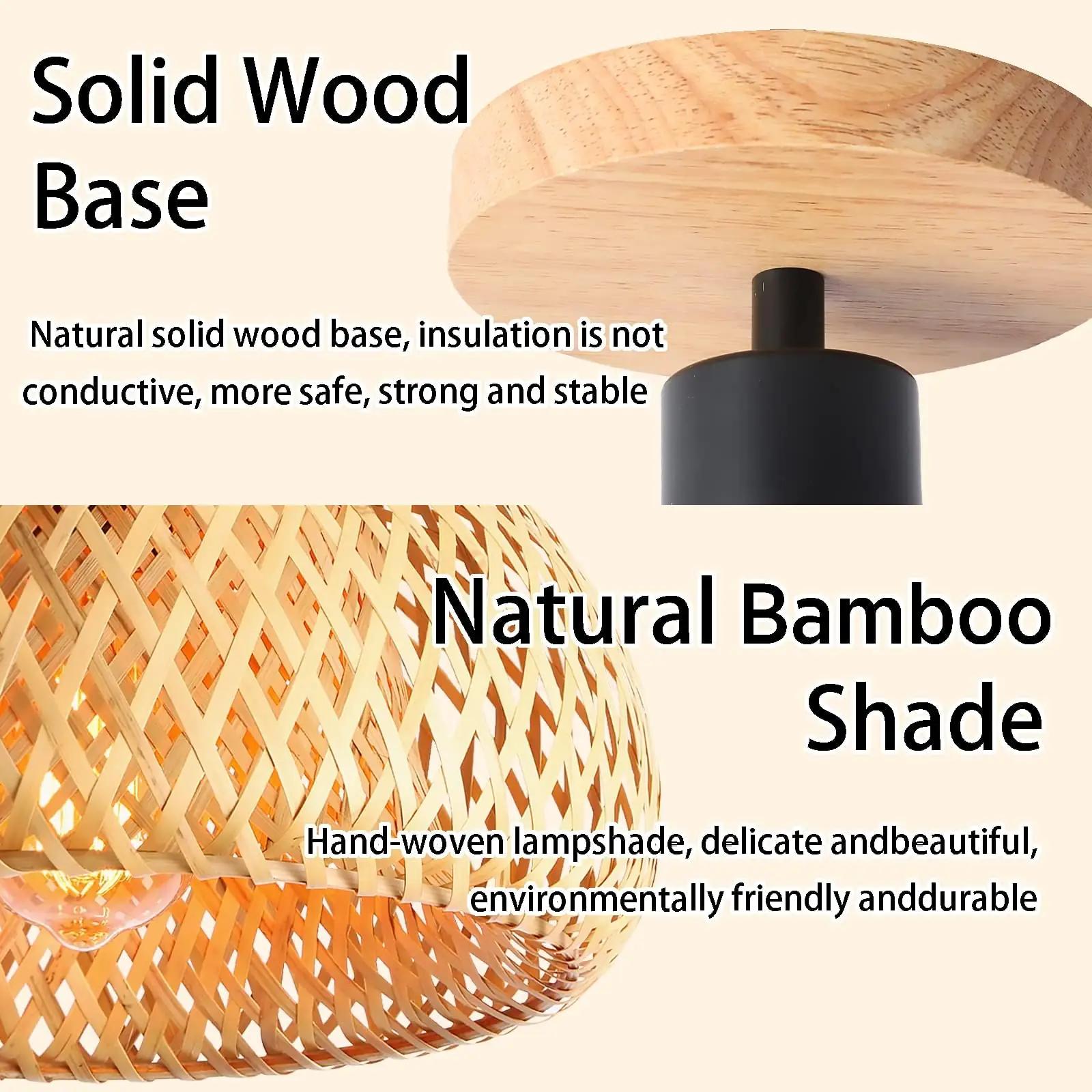 Schindora bambusest laelamp — looduslik Boho valgus magamistuppa – pilt 7