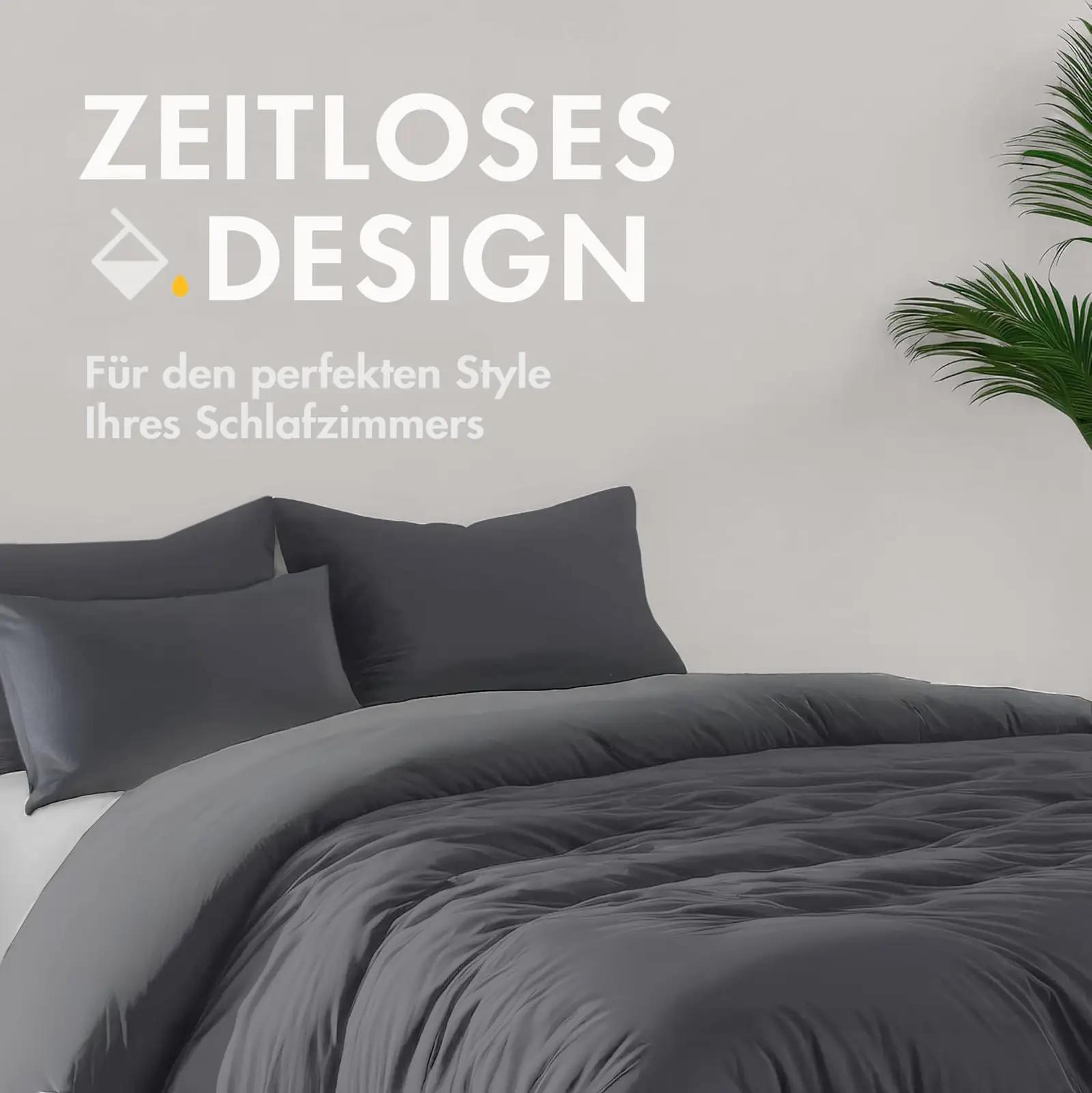 Sleeptime pehme puuvillane voodipesu 4-osaline – antratsiit – kasutusnäide
