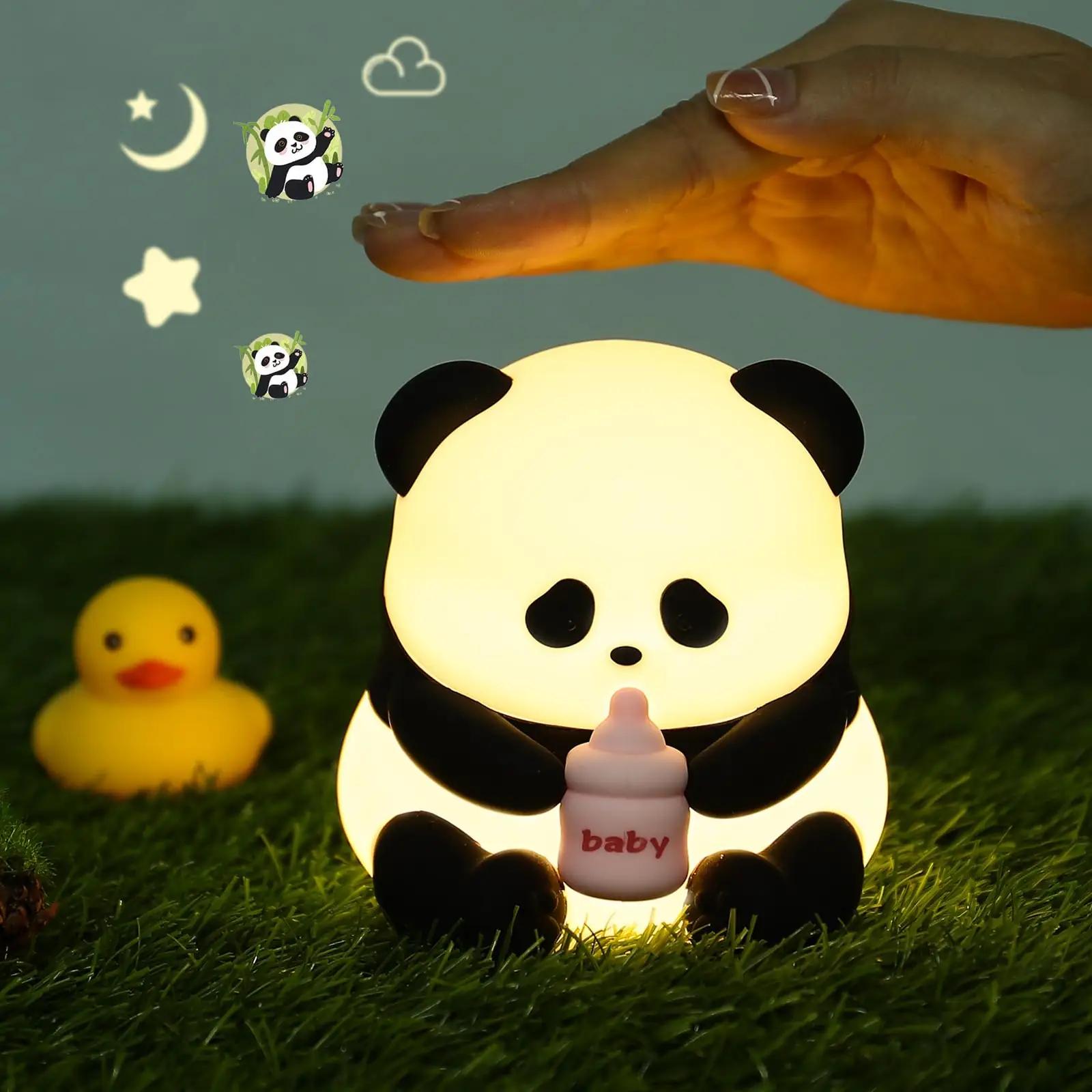 LOVERUIS pehme silikoon-panda öölamp — laste magamiseks ja