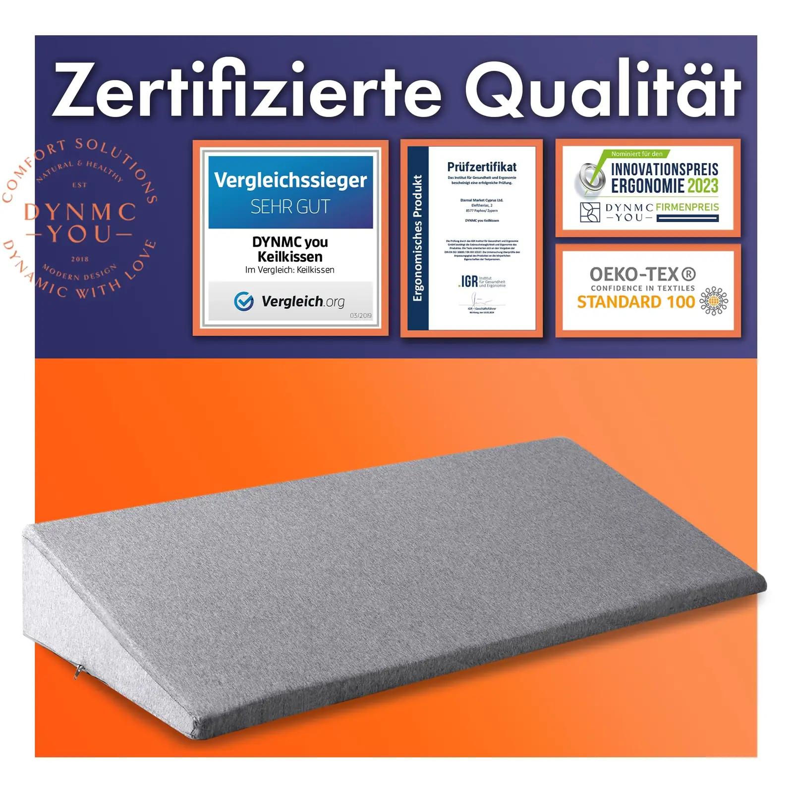DYNMC you mugav keilkissen 90×45 cm – hea une toeks – pakend ja tarvikud