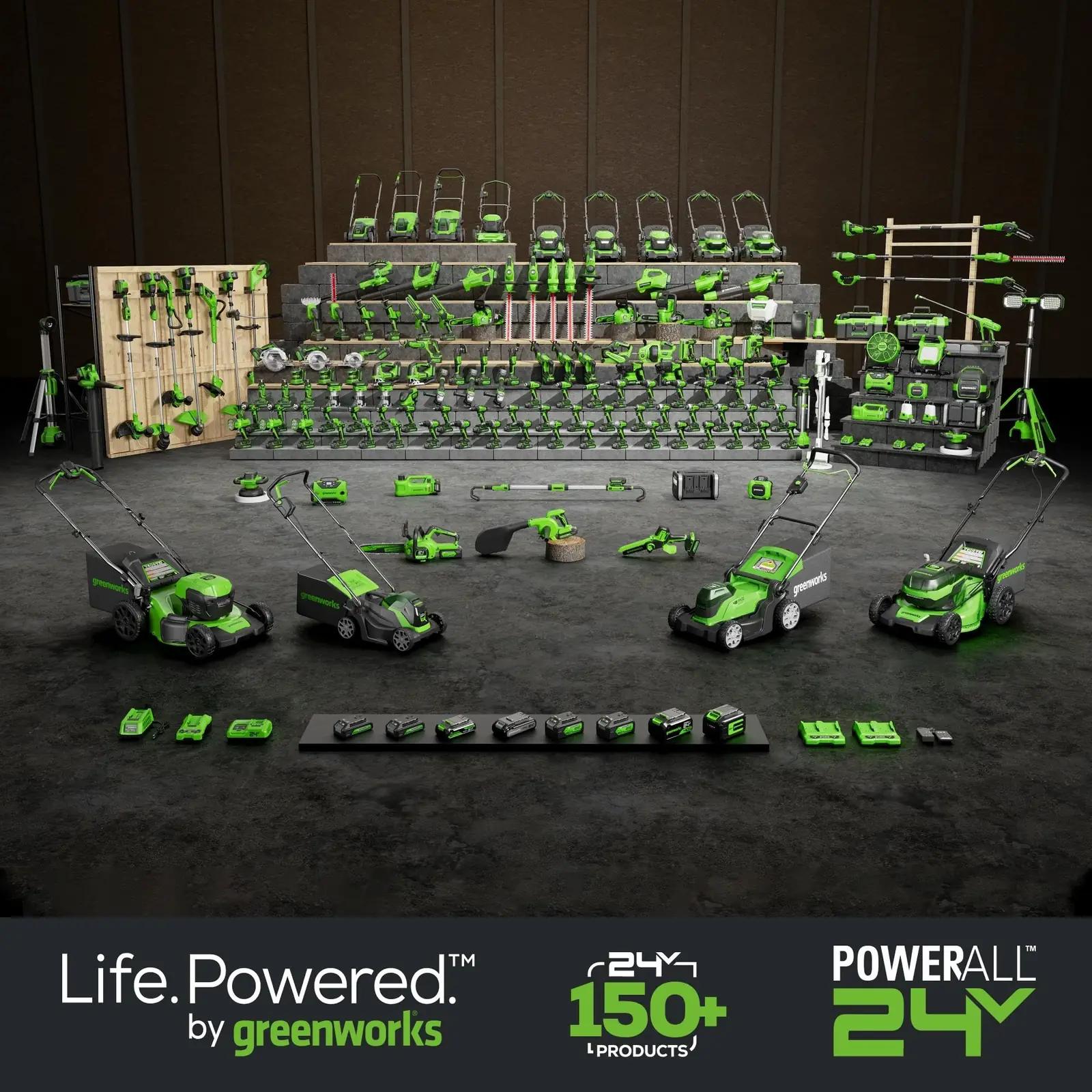 Greenworks tugev 24V 4Ah aku aiatöödeks ja kiireks laadimiseks – pilt 9