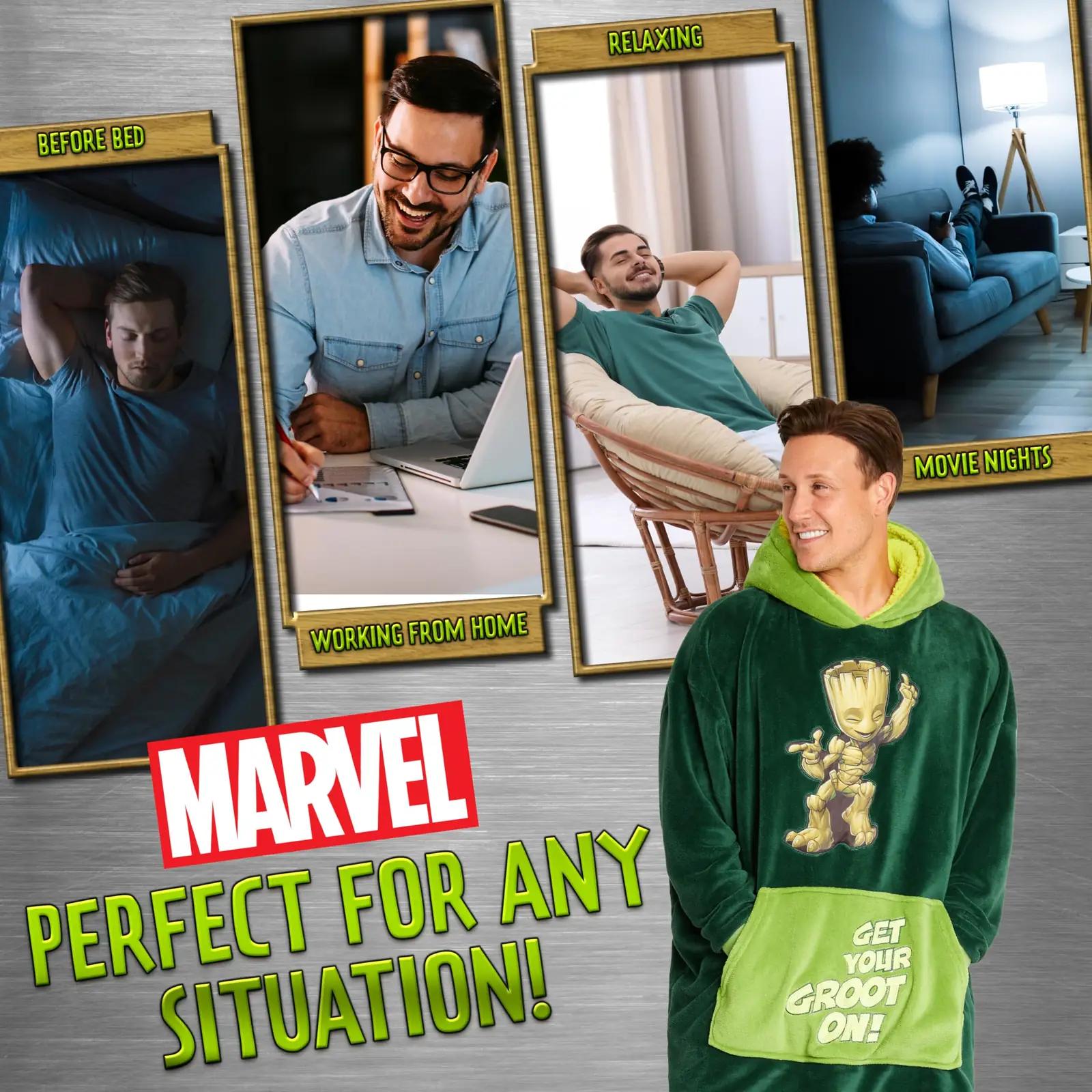 Marvel Press soe fleece-hoodie tekk meestele — ideaalne kingitus – lisavaade