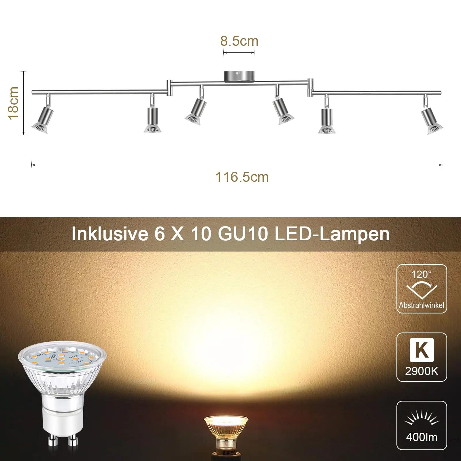 Defurhome modernne 6-pliidine metalllaelamp – sobib kööki – pilt 7