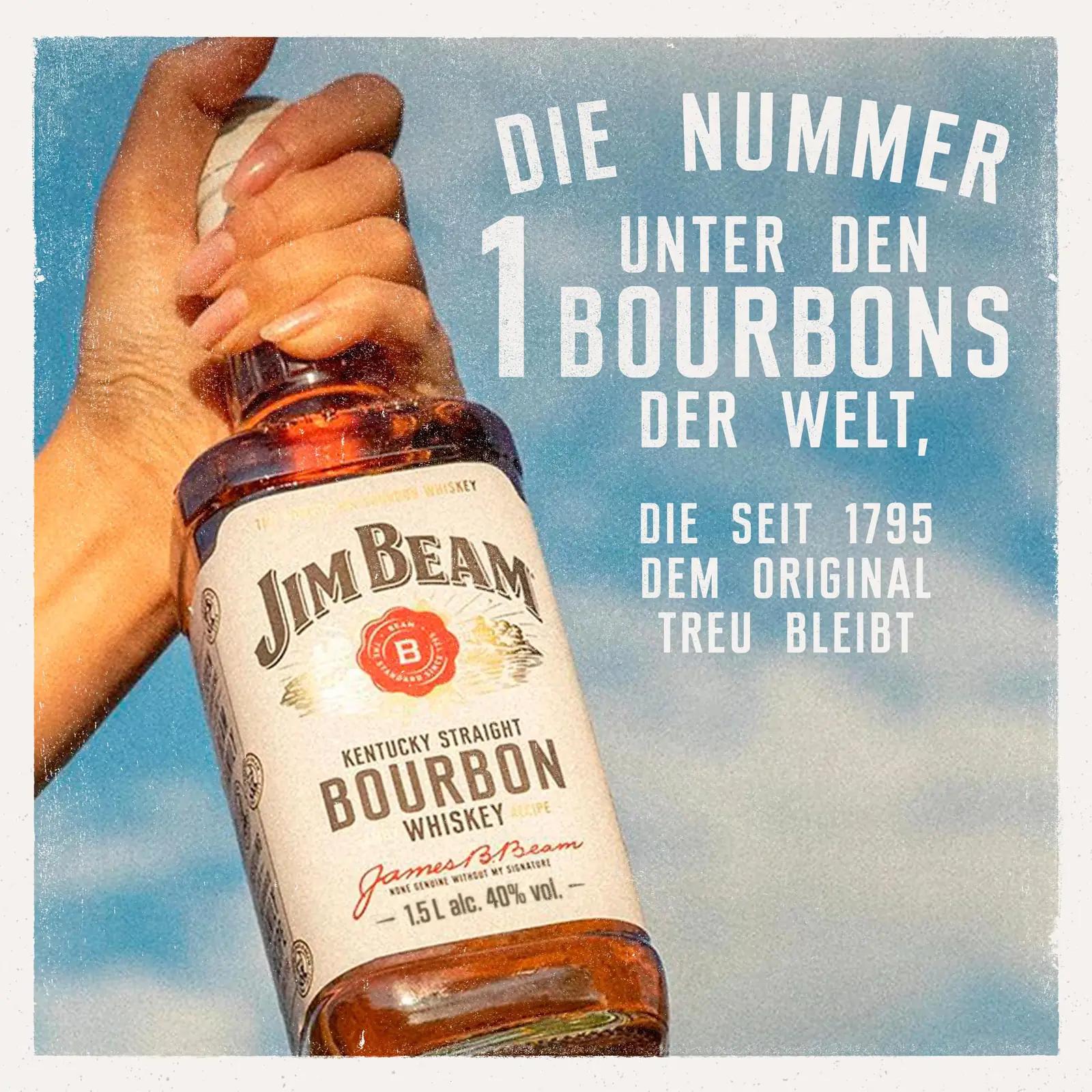 Jim Beam bourbon 1,5 l — pehme maitse ja kinkeks sobiv pudel – pakend ja tarvikud