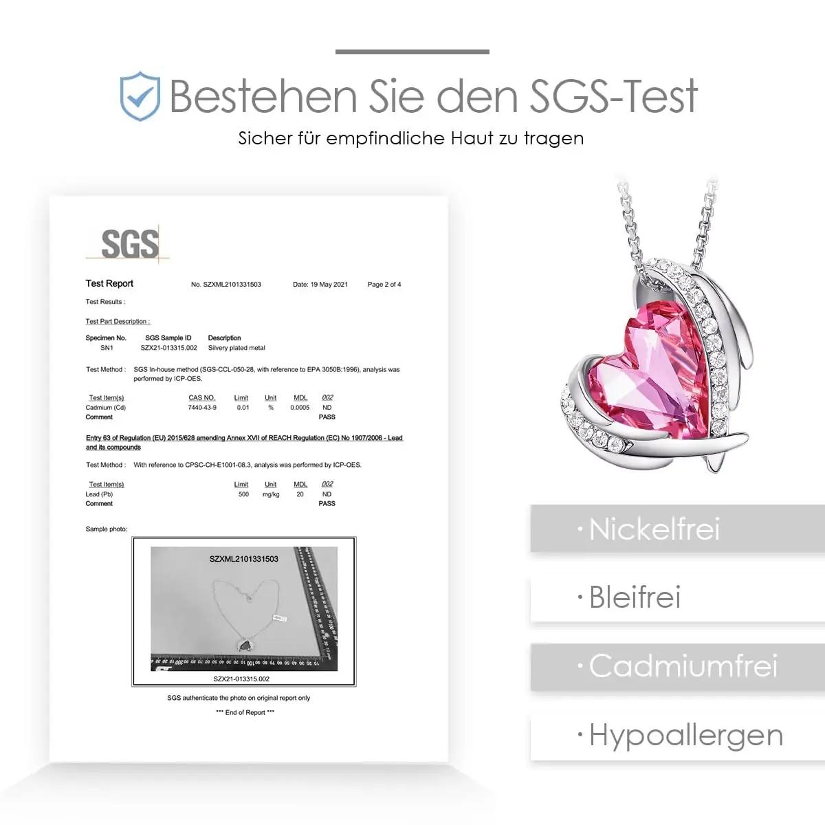 CDE roosakuldne südamekaelakee — elegantne valgekullast ehe – pilt 6