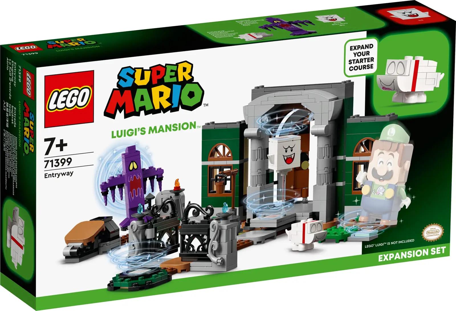 LEGO mänguline Super Mario Luigi’s Mansion — sissepääsu komplekt – pakend ja tarvikud