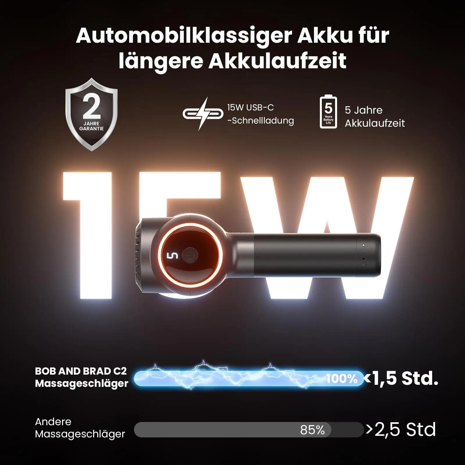 BOB AND BRAD massaagepüstol QL/DMS.C2-N – sügavkude teraapia – lisavaade